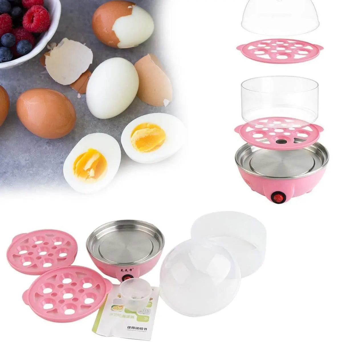 115 Multi - function 2 Layer 14 Egg Cooker Boilers Steamer - Grandsell