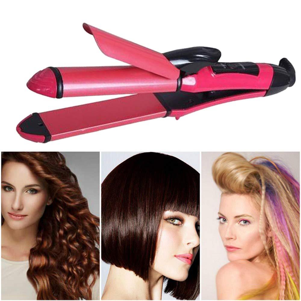 2 In 1 Hair Straightener And Curler Machine For Women Curl Straight Hair Iron - Grandsell