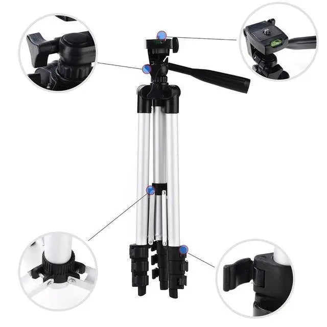 280° Rotating Camera Mobile Tripod Stand with Flexible Legs & Phone Holder | Adjustable Mini Tripod for Smartphone, Vlogging, YouTube & Photography - Grandsell