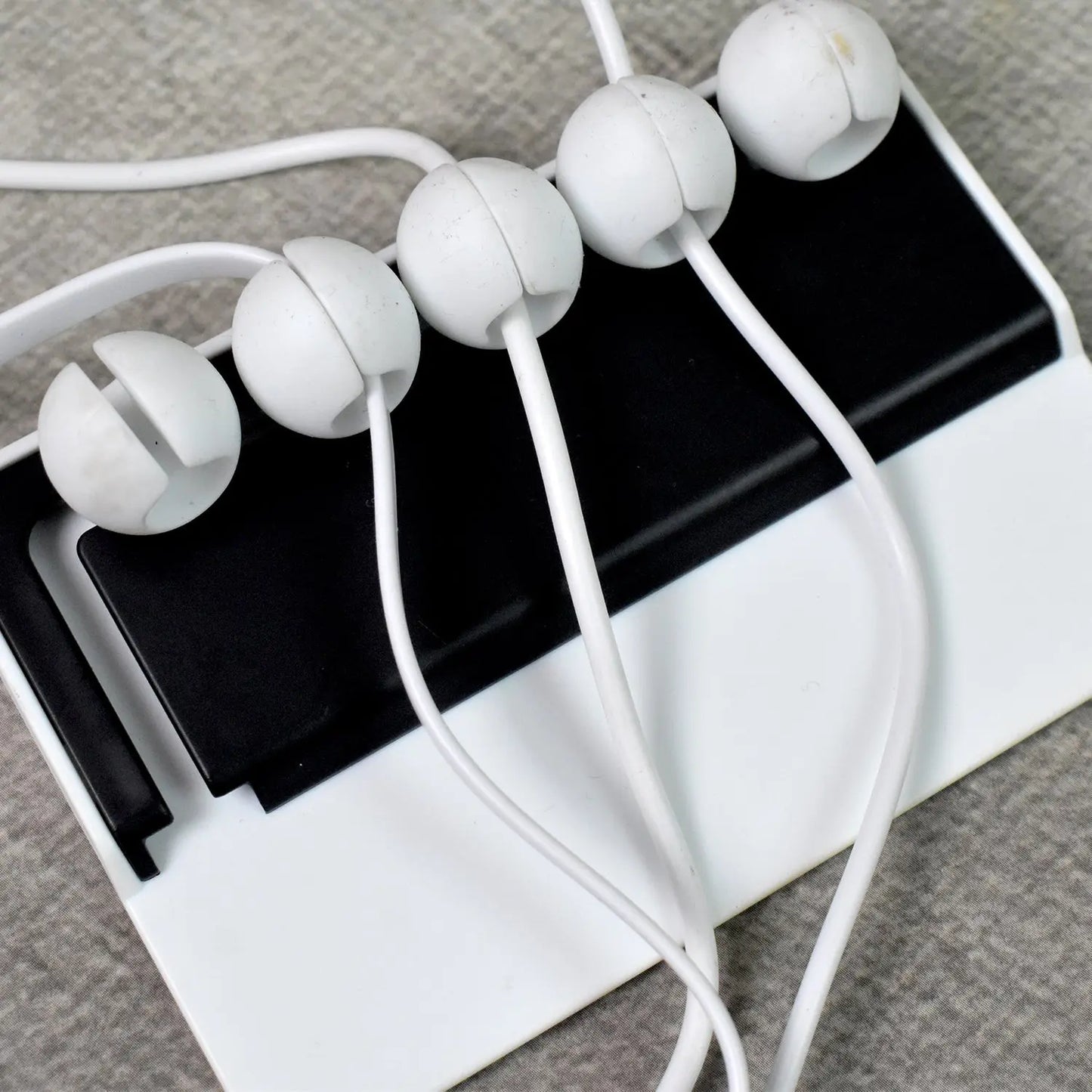 5 Slots Adhesive Desk Cable Cord Holder | Self Adhesive Cable Organizer for Charging Wires - Grandsell