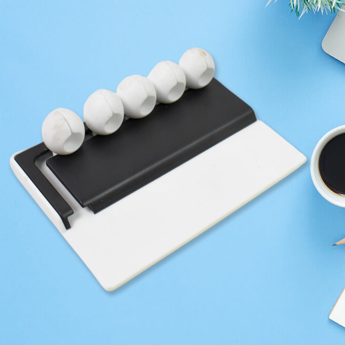 5 Slots Adhesive Desk Cable Cord Holder | Self Adhesive Cable Organizer for Charging Wires - Grandsell