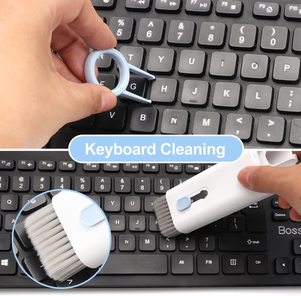 7 In 1 Electronic Cleaner Kit Cleaning Kit For Monitor Keyboard Airpods Screen Dust Brush Including Soft Sweep Swipe Airpod Cleaner Pen Key Puller And Spray Bottle - Grandsell
