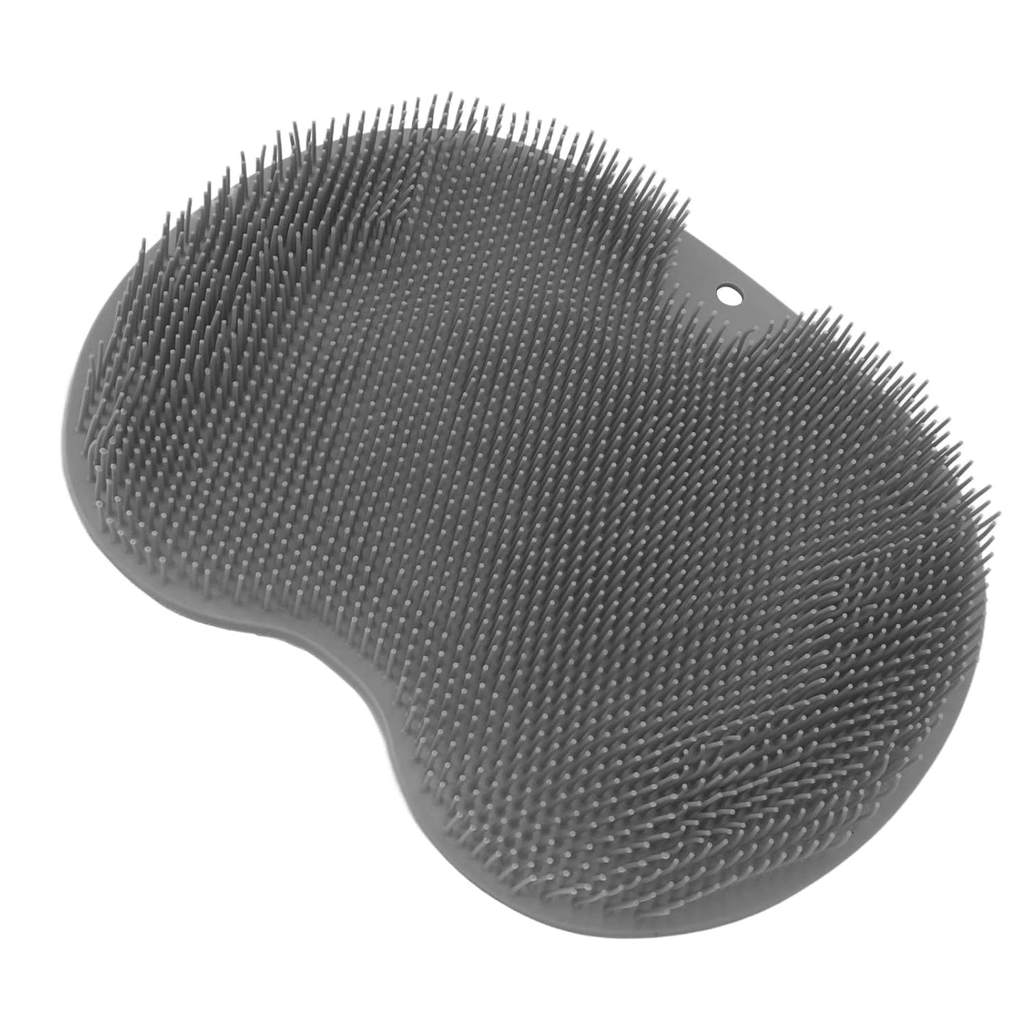 Gray grooming brush with bristles on a white background grandsell