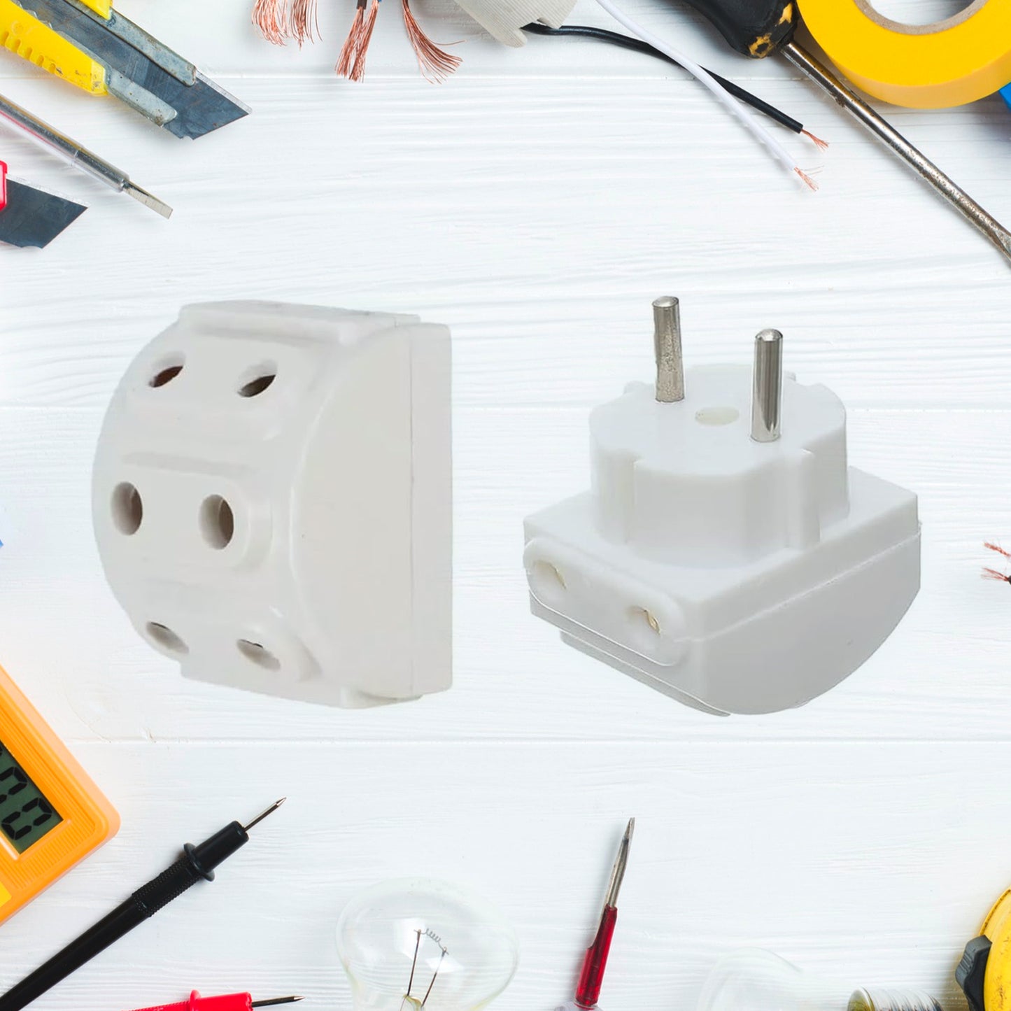 5-way 2 Pin Multi-plug Socket Converter (1 Pc)