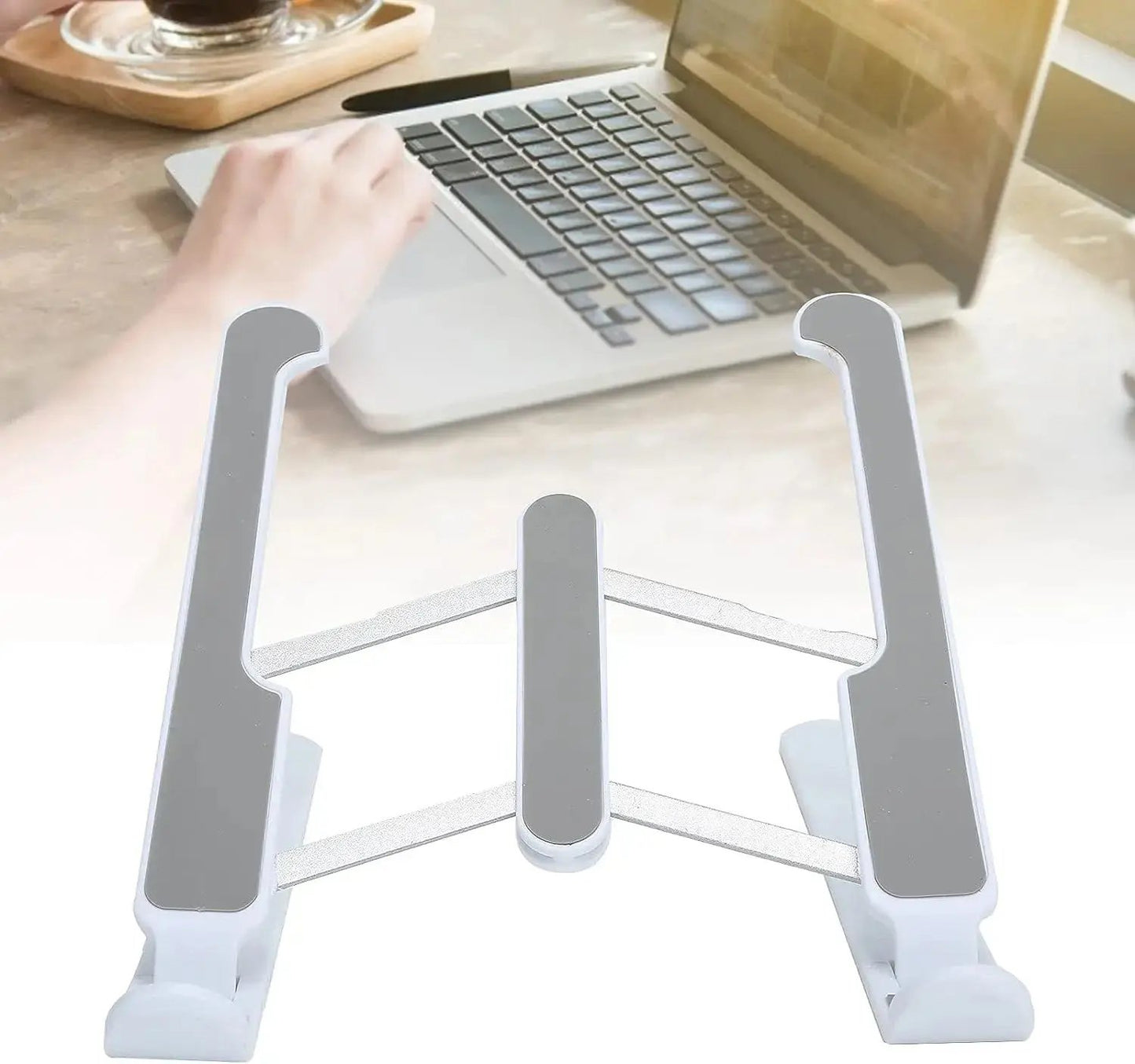 Adjustable Laptop Stand Holder With Built - in Foldable Legs And High Quality Fibre - Grandsell
