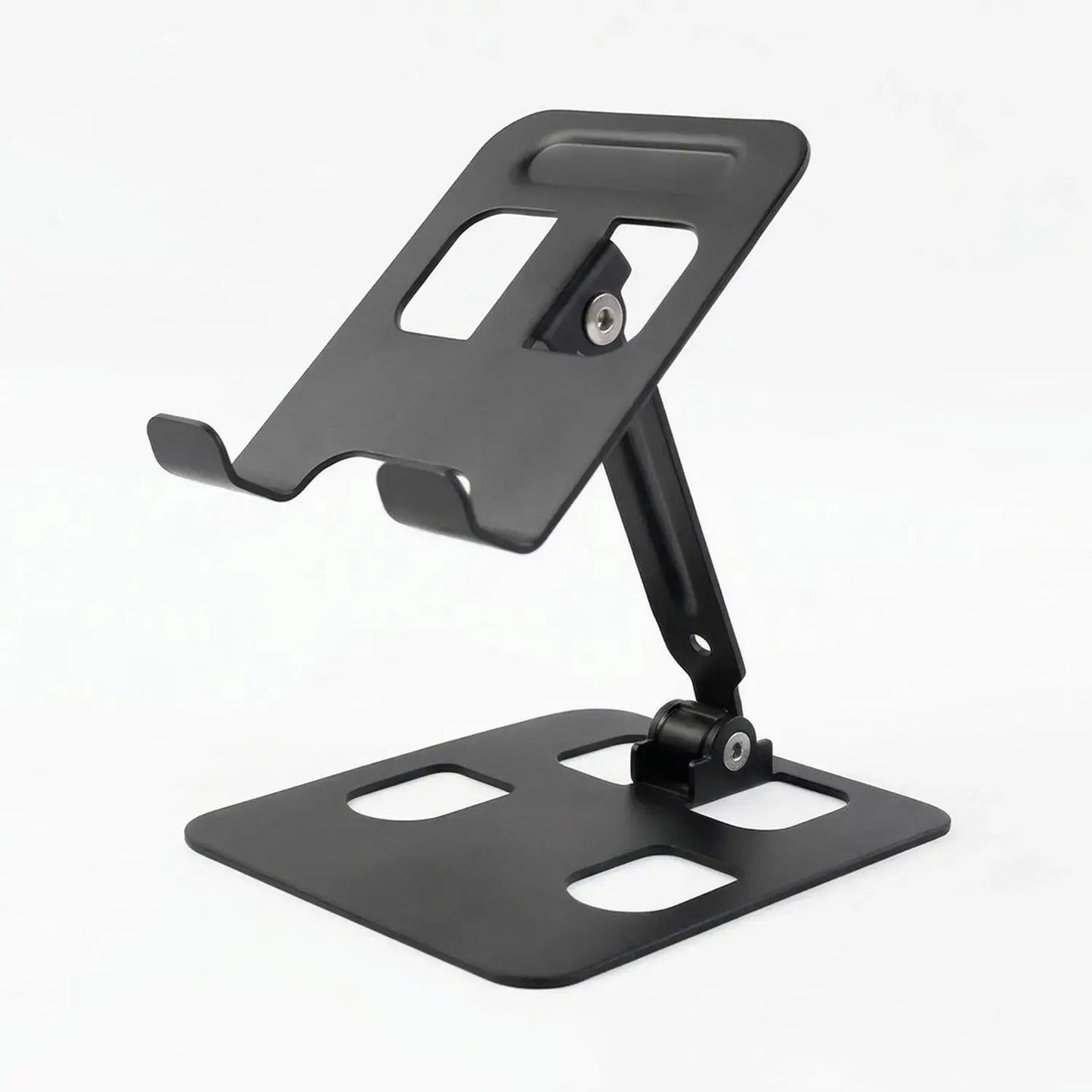 Adjustable Metal Table Top Mobile Stand for Smartphone & Tablet | Foldable Desk Phone Holder with Multi - Angle Viewing - Grandsell