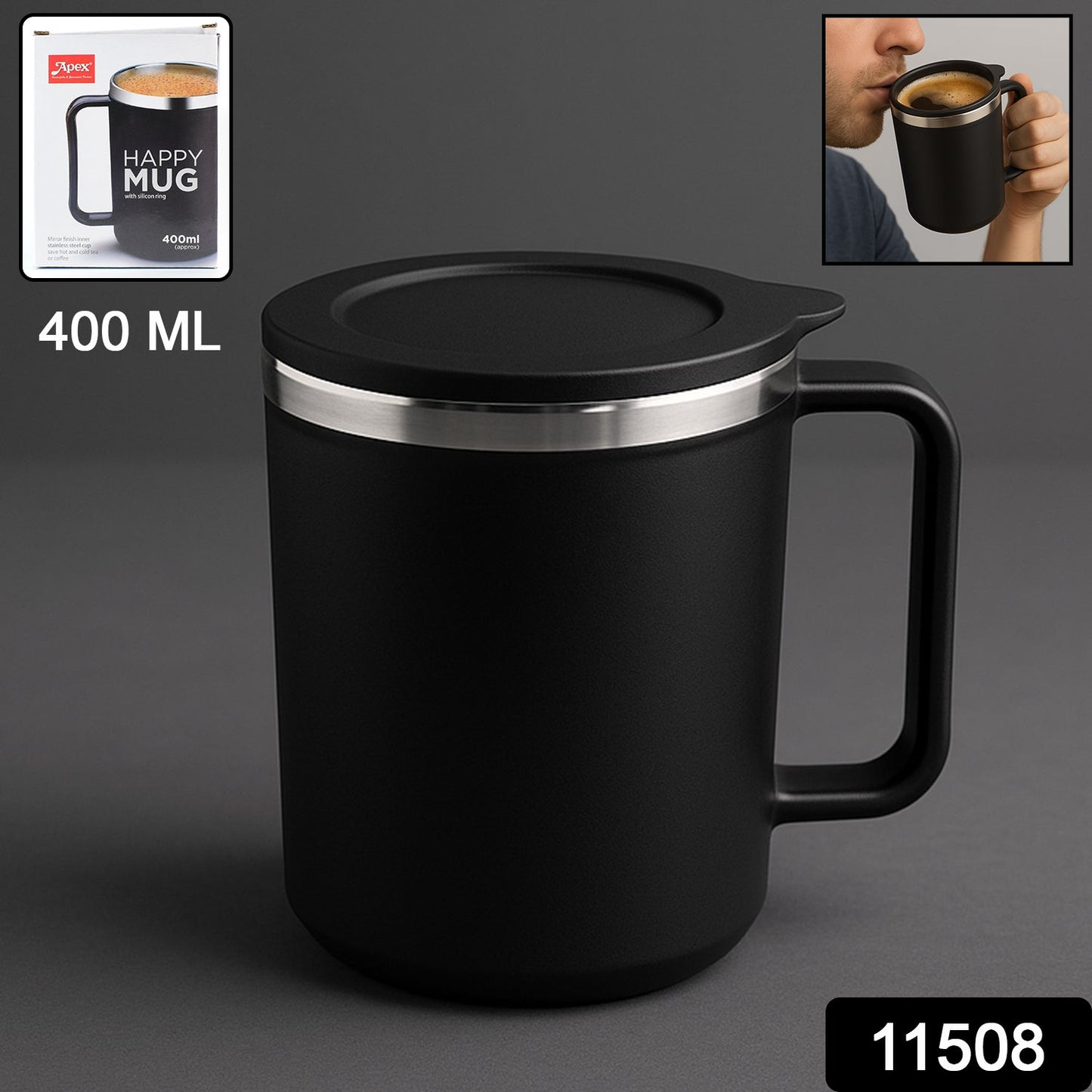 Apex Happy Mug Approx 400ml (1 Pc) - Grandsell