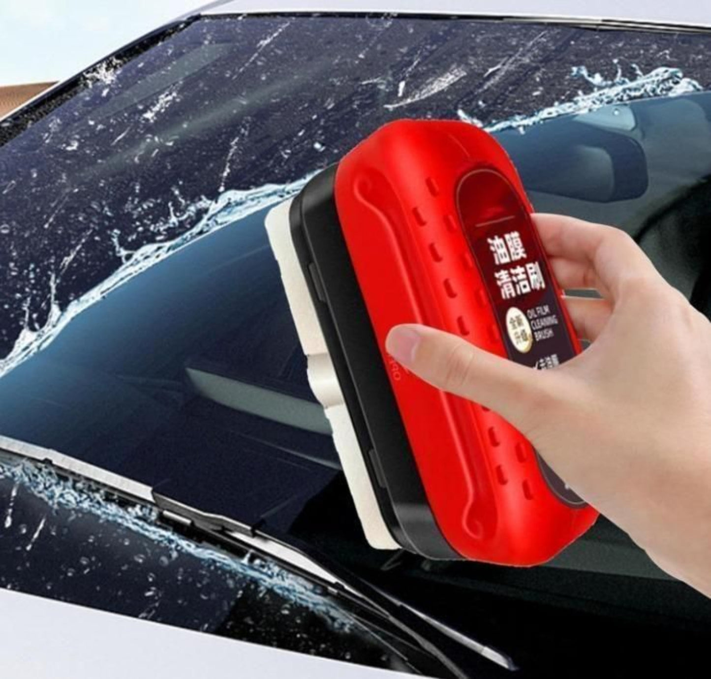 Automotive Oil Film Cleaning Brush & Glass Cleaning Board – Car Cleaning Tool - Grandsell