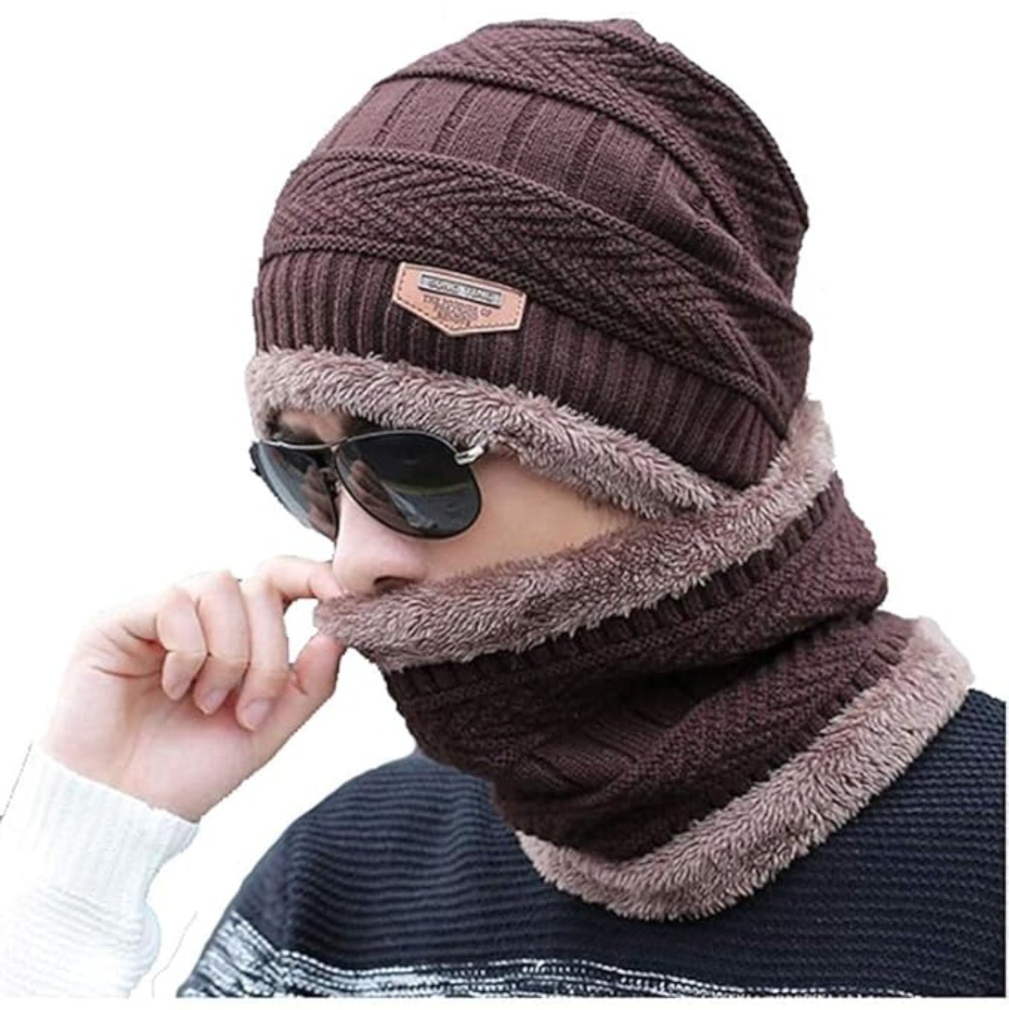 Beanie Cap Muffler for Men – Warm Winter Wool Set | Grandsell - Grandsell