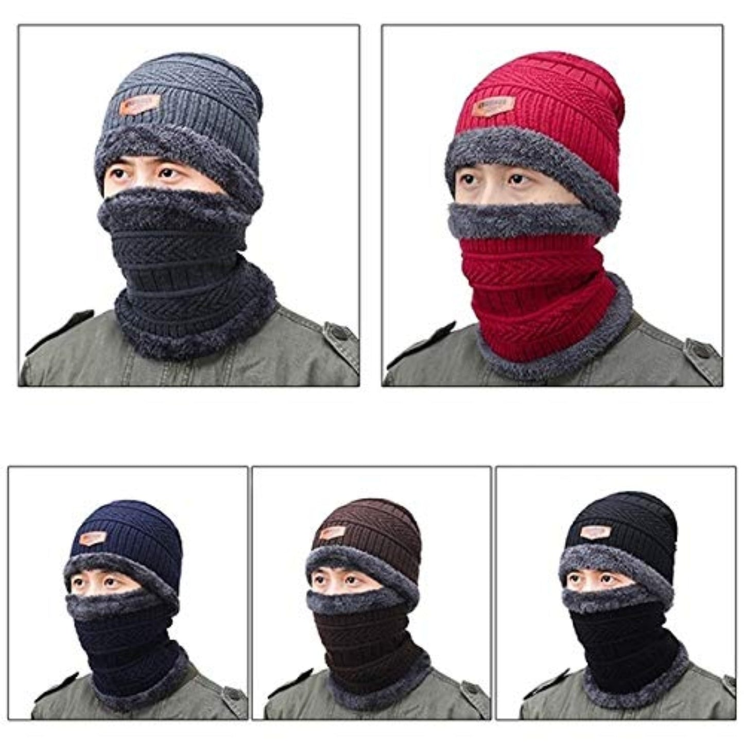 Beanie Cap Muffler for Men – Warm Winter Wool Set | Grandsell - Grandsell