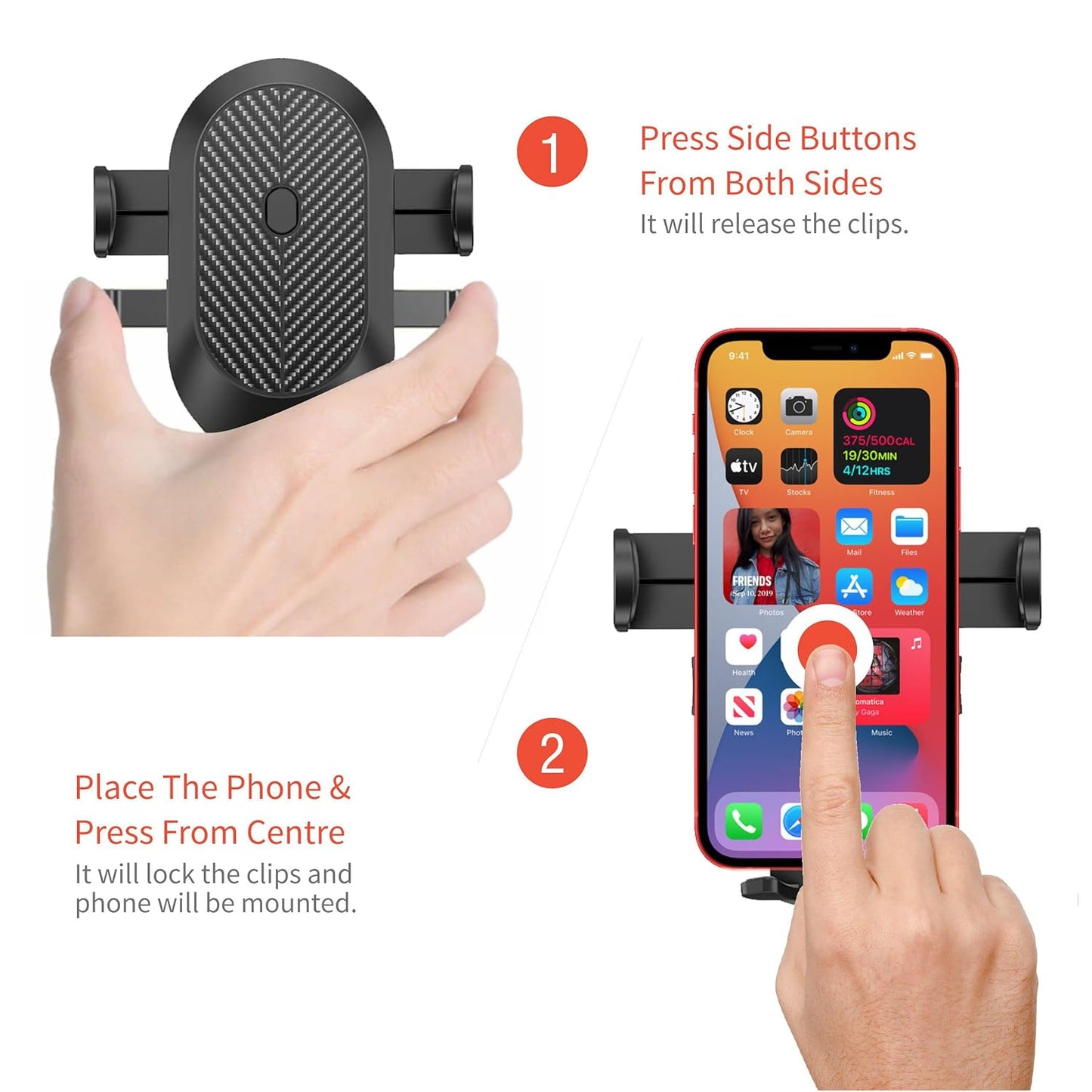 Car Mount Phone Holder – Universal Dashboard & Windshield Mobile Stand - Grandsell