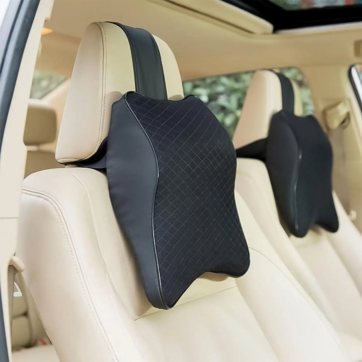Car Neck Pillow Car Neck Headrest Pillow Memory Foam Car Accessories Cushion Car Seat Head Support Neck Protector Car Seat Neck Pillowfor Driving (1 Pc) - Grandsell