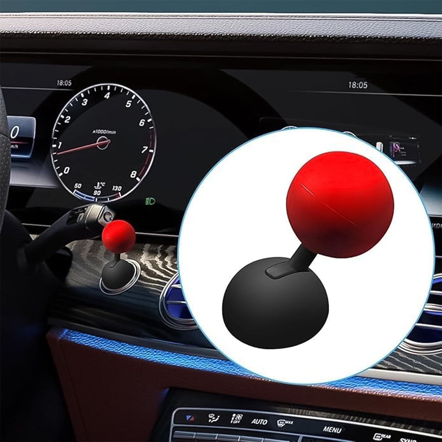 Car Push Start Button Rocker Cover Ball Design (1 Pc) - Grandsell