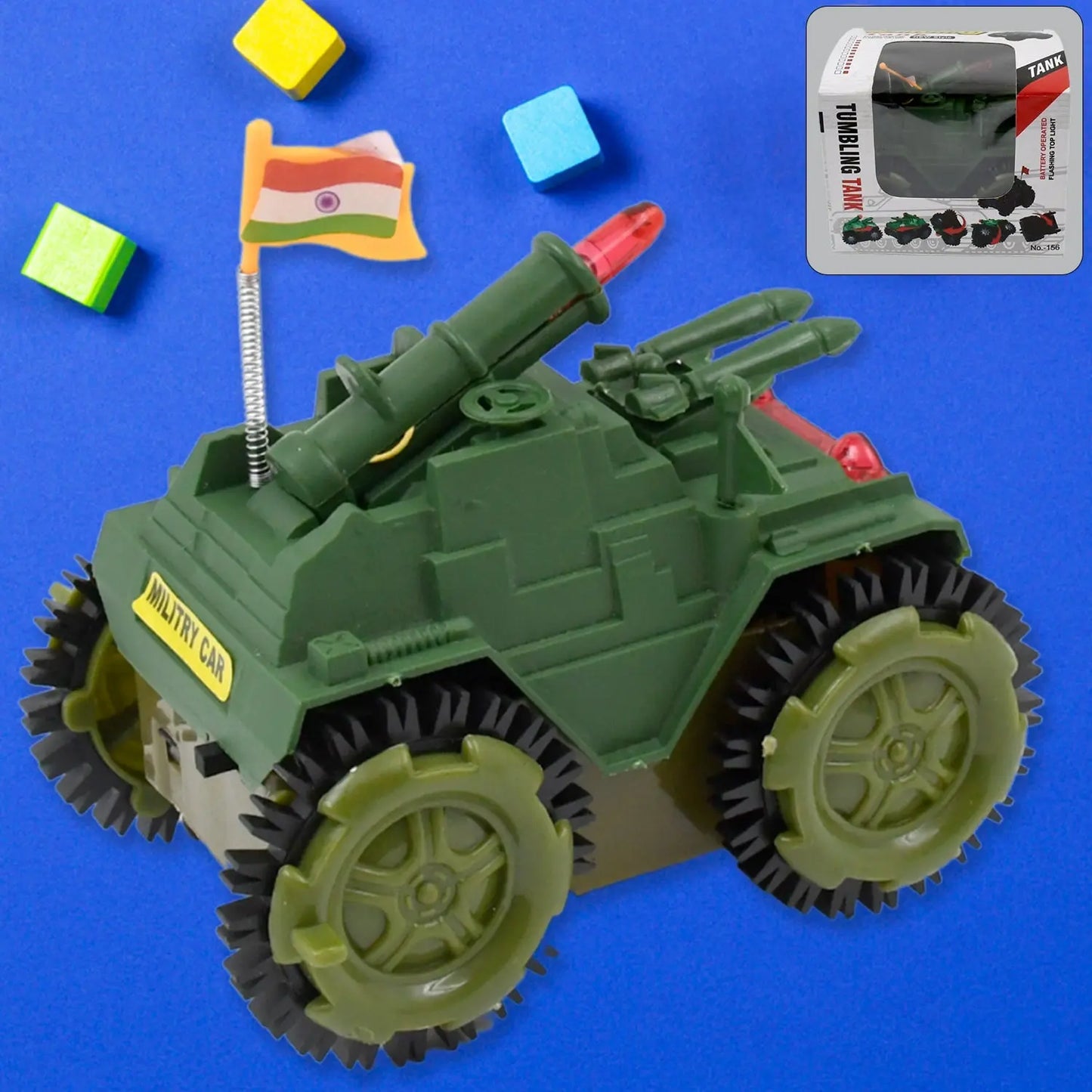 Childrens Joy Tumbling Tank Toy Car - Grandsell