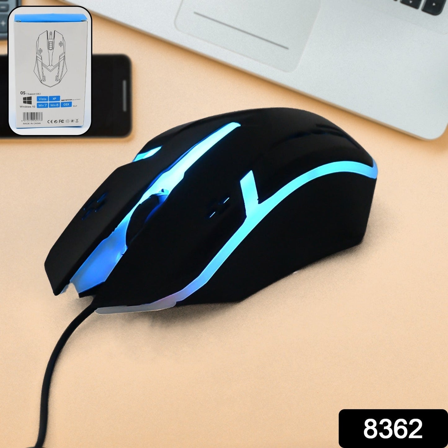 Computer Laptop Usb Wired Optical Mouse (1 Pc) - Grandsell