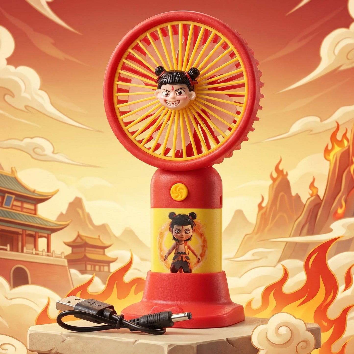 Cute Cartoon Character Portable Mini Fan (1 Pc) - Grandsell