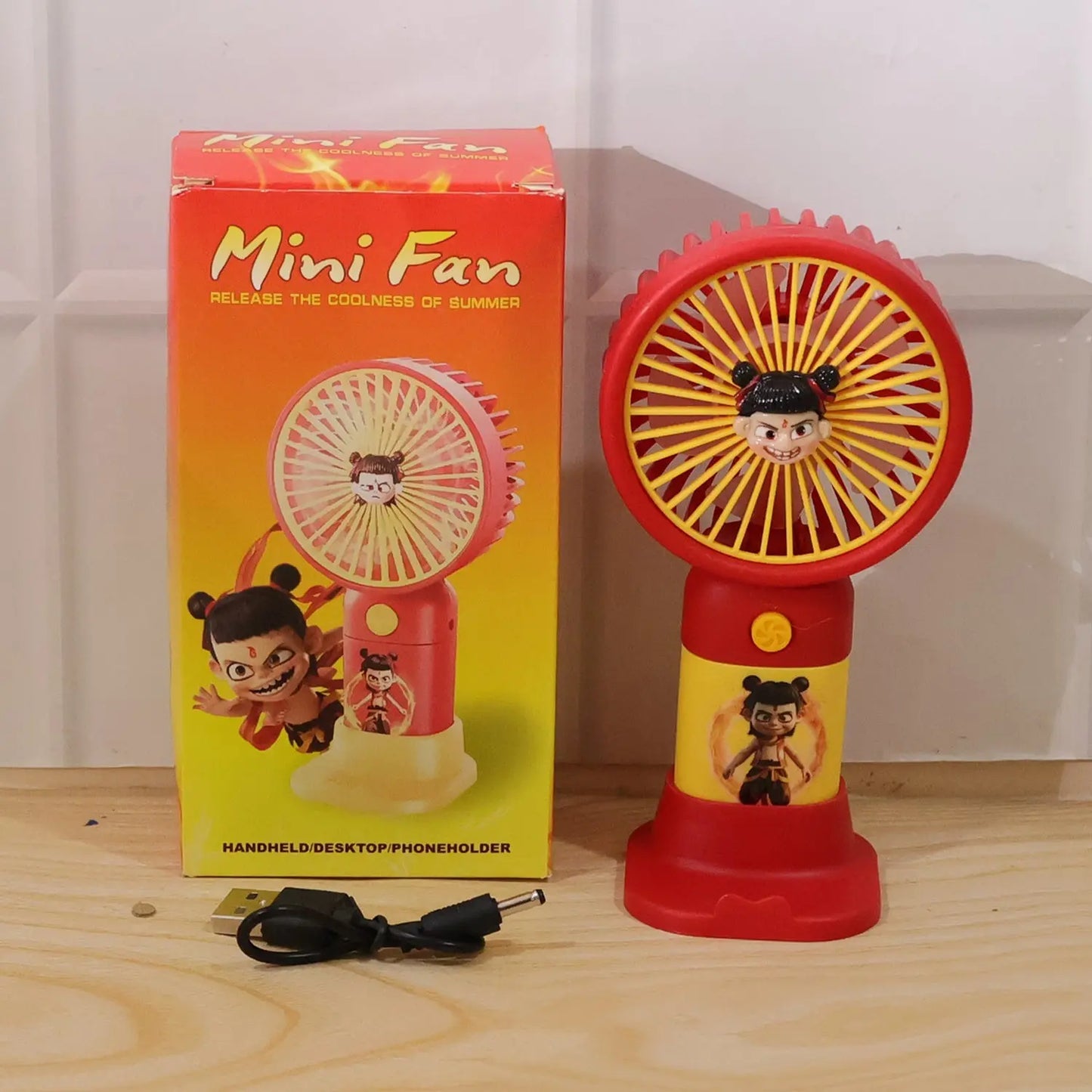 Cute Cartoon Character Portable Mini Fan (1 Pc) - Grandsell
