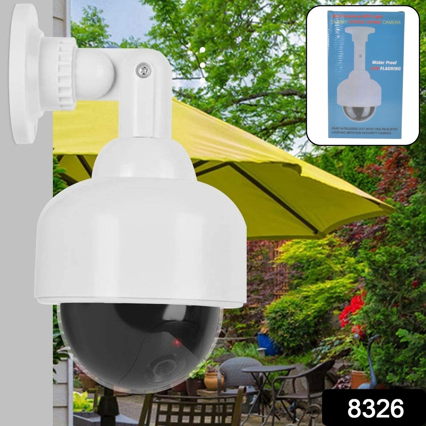 Fake Dummy Camera Cctv With Flashing Red Led Light (1 Pc Battery Not Included) - Grandsell