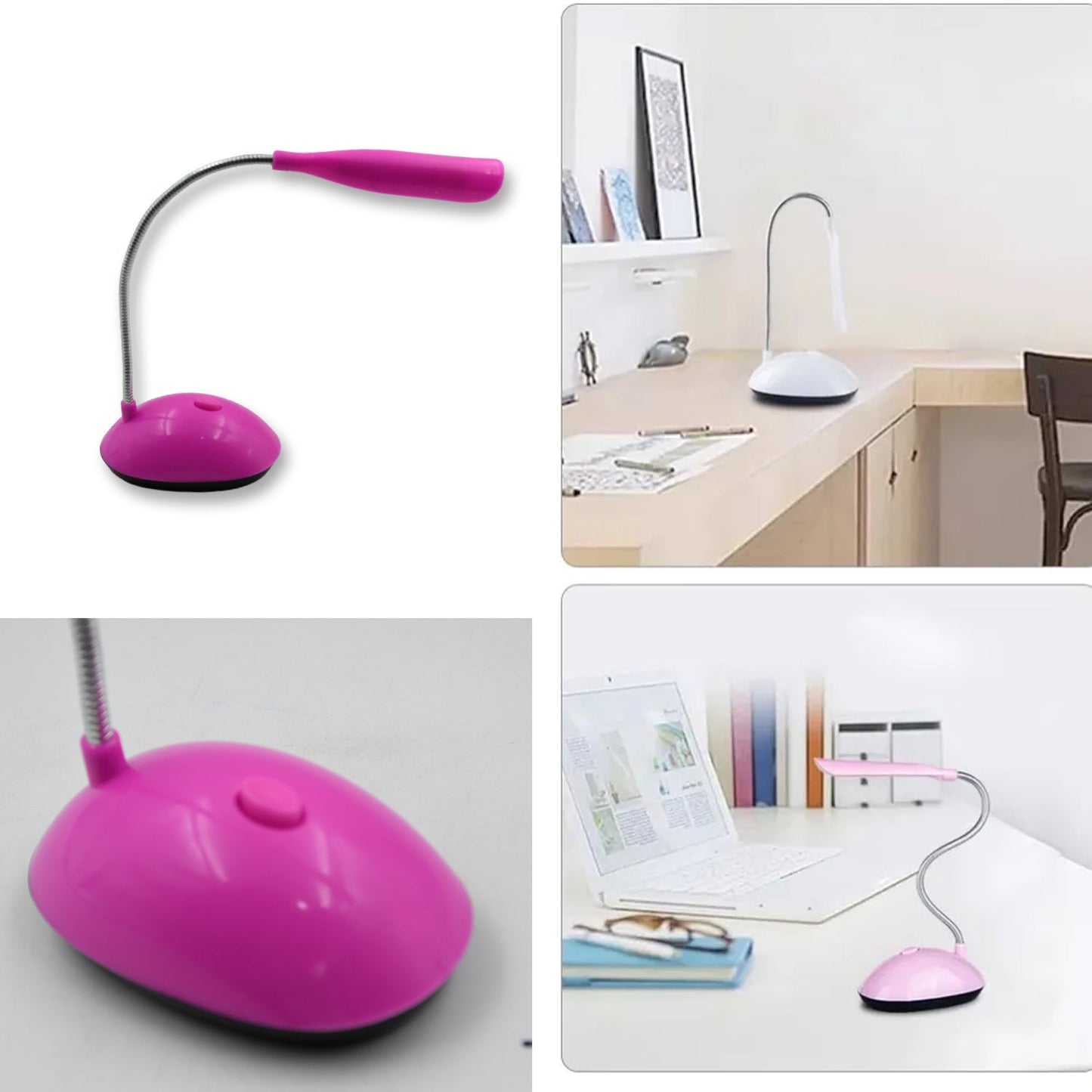 Fashion Wind Led Desk Light Led Lamps Button Control Portable Flexible Neck Eye - caring Table Reading Lights For Readingrelaxationbedtime - Grandsell