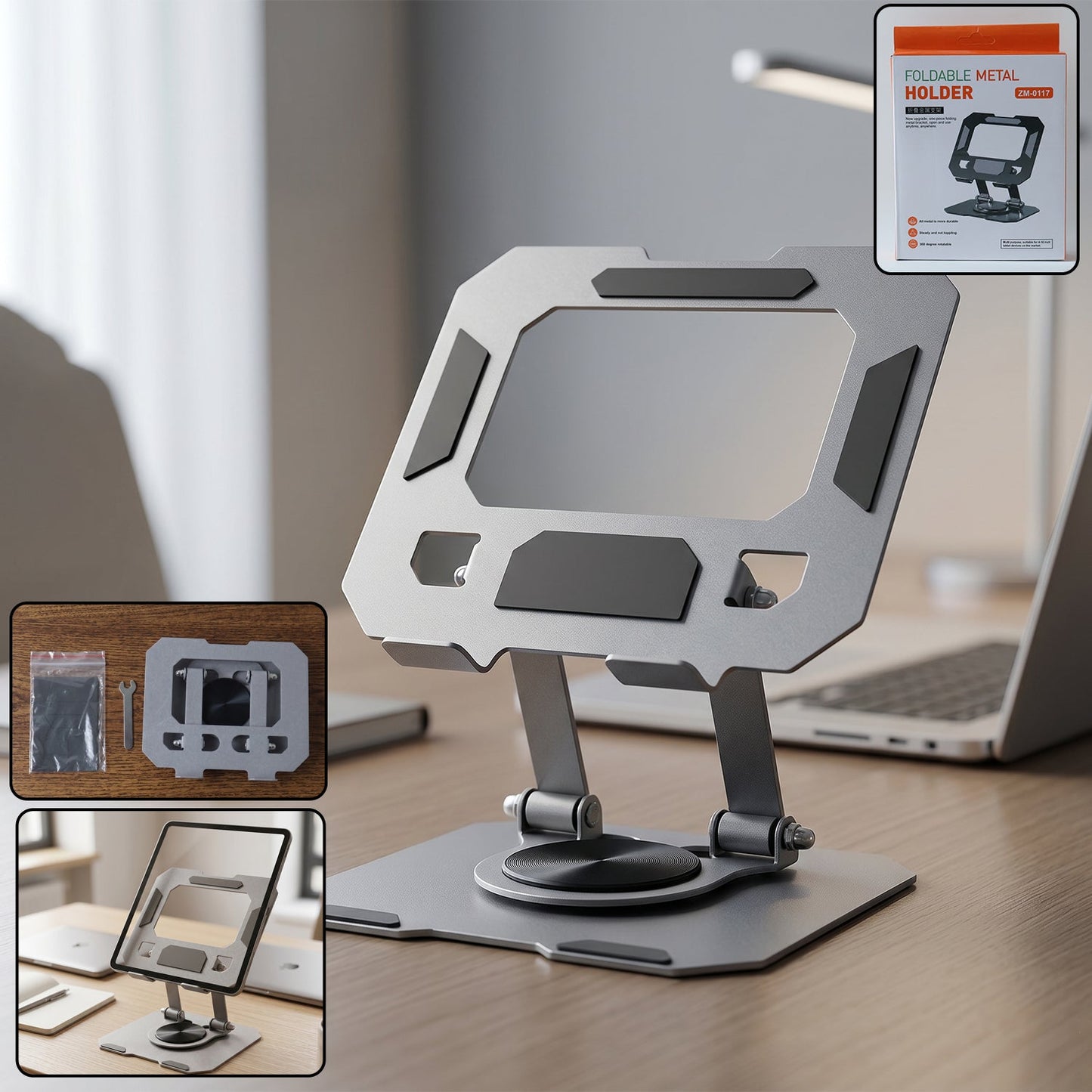 Foldable Metal Phone Tablet Stand Holder (1 Set) - Grandsell