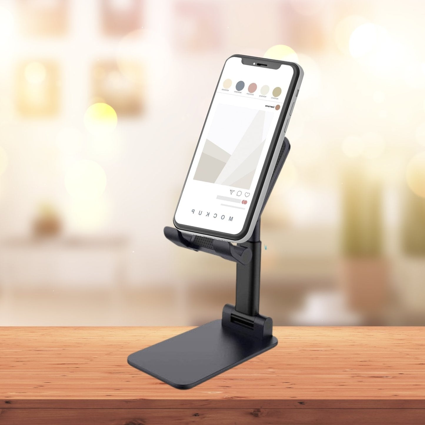 Foldable Mobile Stand With Angle Adjustable Desktop Table Mobile Holder - Grandsell