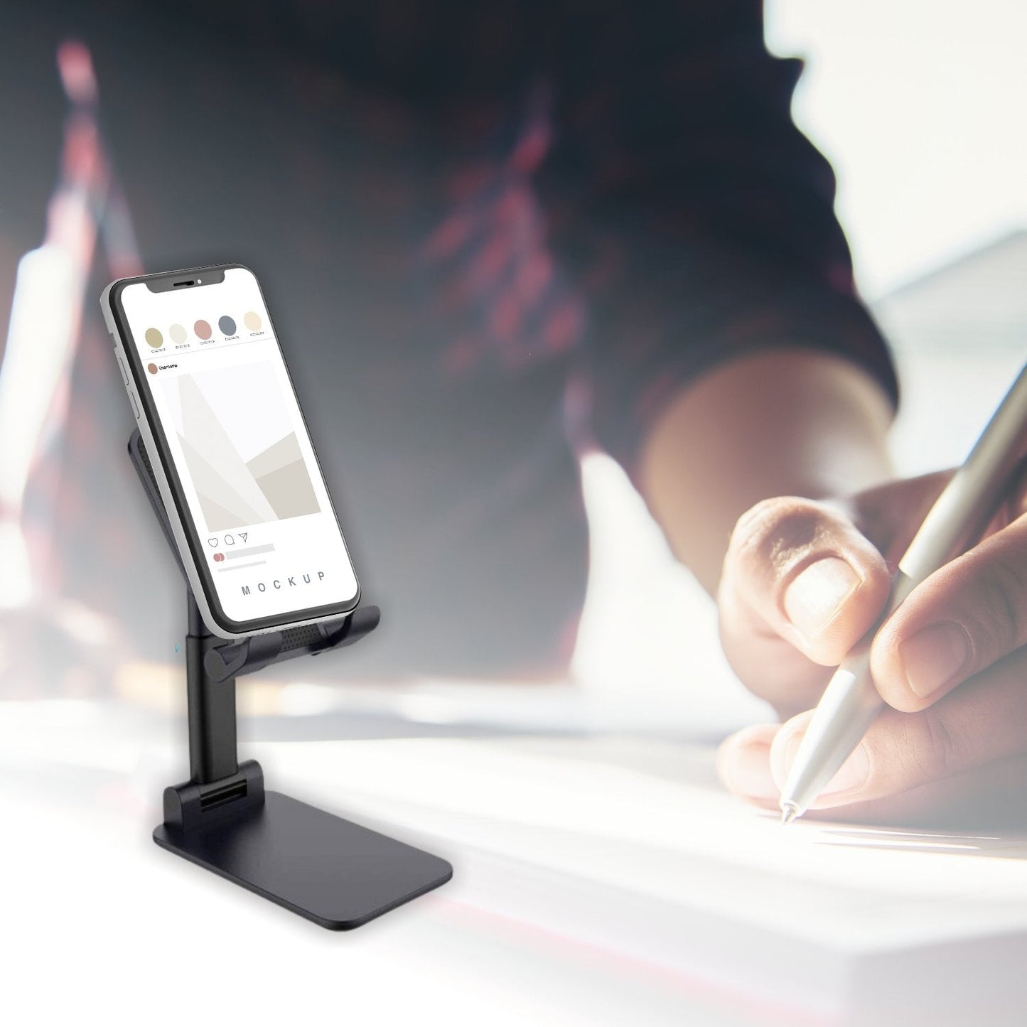 Foldable Mobile Stand With Angle Adjustable Desktop Table Mobile Holder - Grandsell
