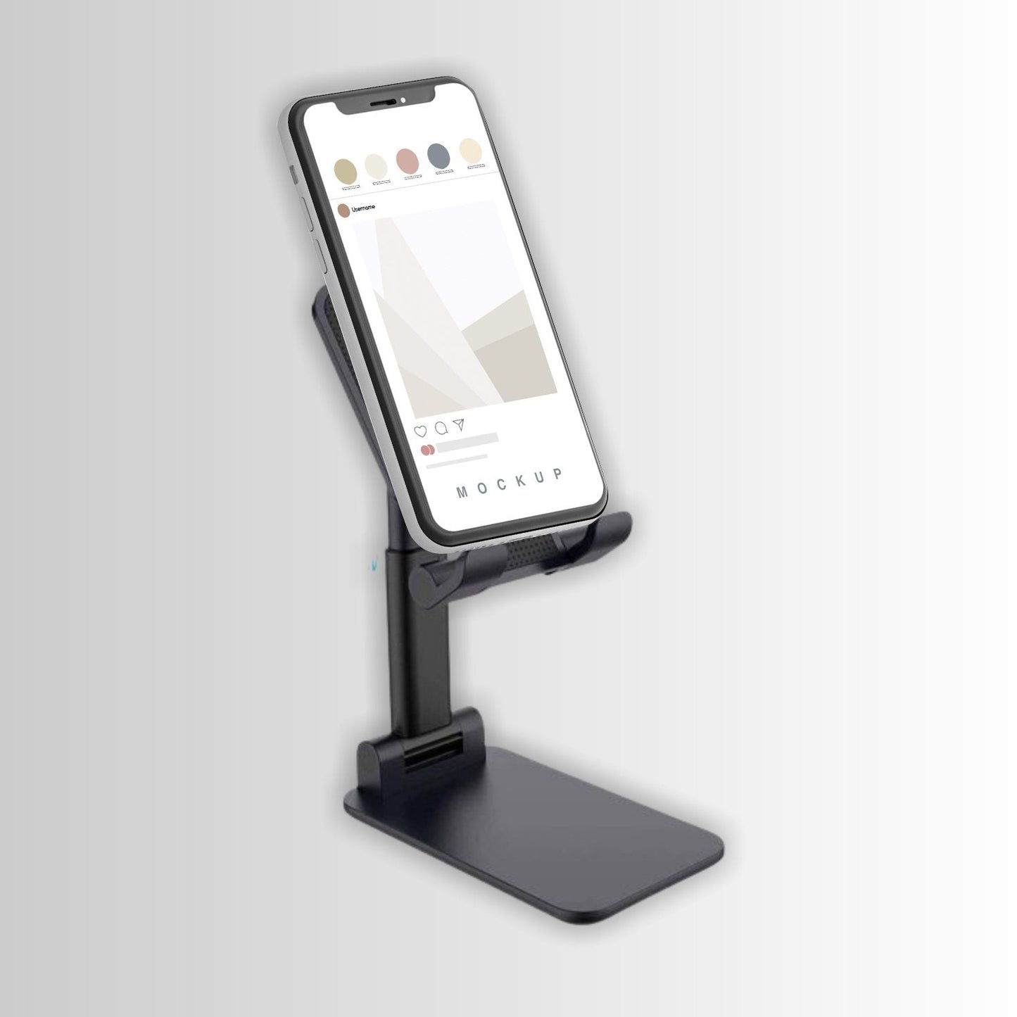 Foldable Mobile Stand With Angle Adjustable Desktop Table Mobile Holder - Grandsell
