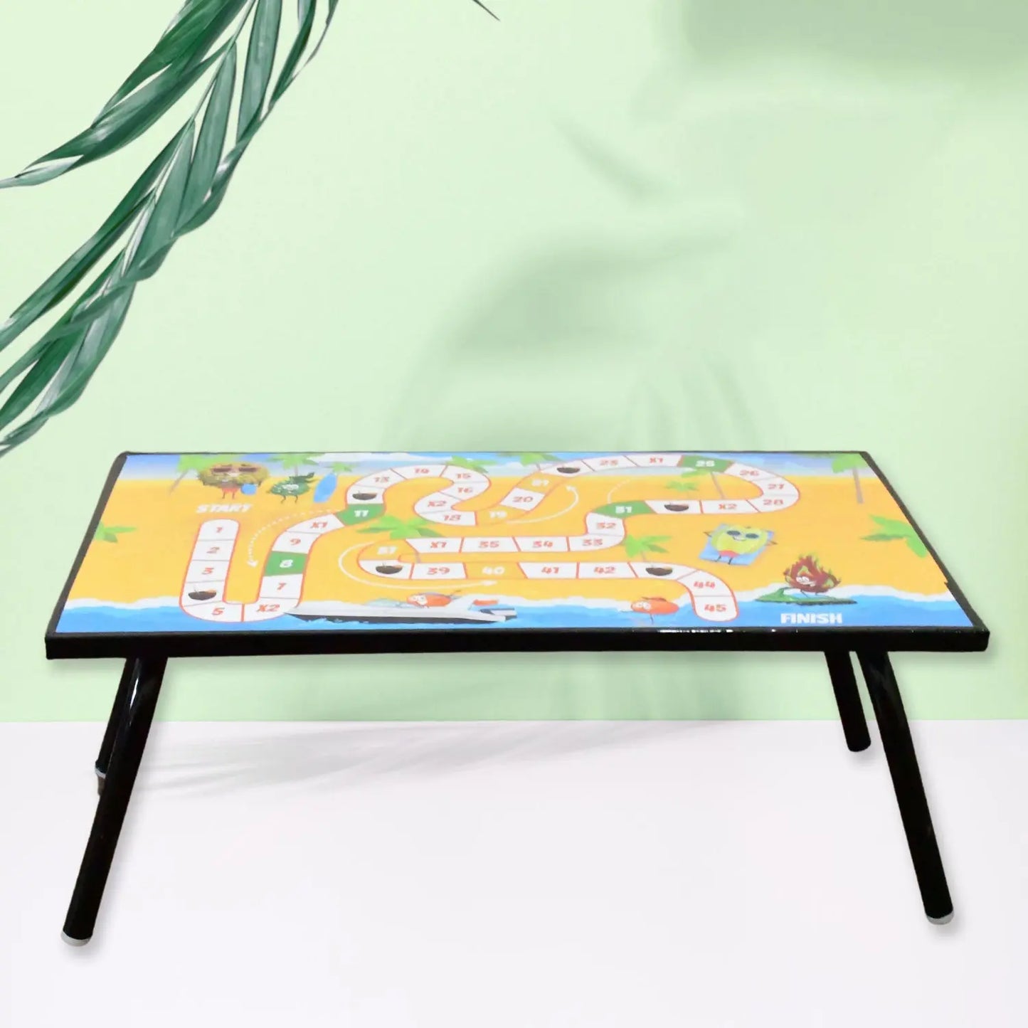 Foldable Multipurpose Mix Design Games Table Board Bed Study Table (48 28 Cm 1 Pc) - Grandsell