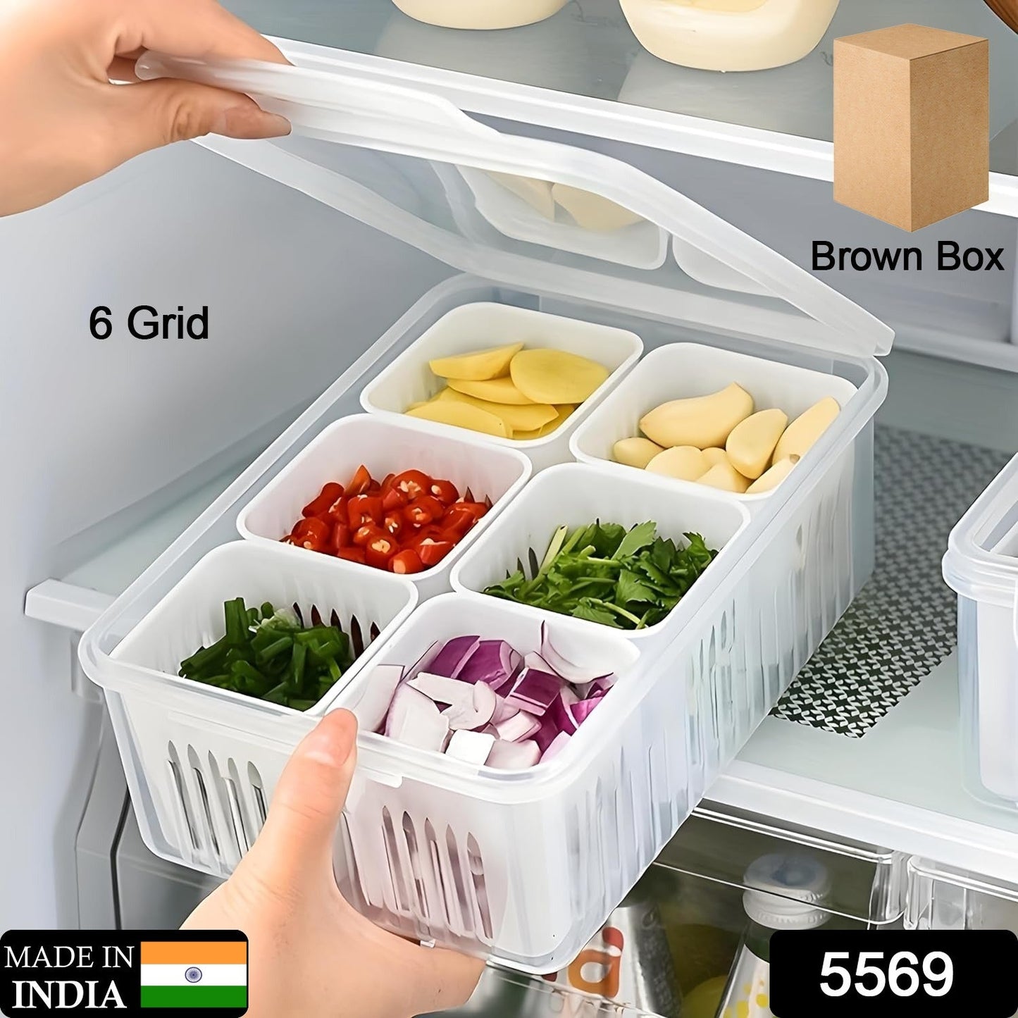 Fridge Storage Boxes Freezer Storage Containers Container For Kitchen Storage Set Storage In Kitchen Vegetable Storage Draining Crisper Refrigerator Food Box (1 Pc) - Grandsell