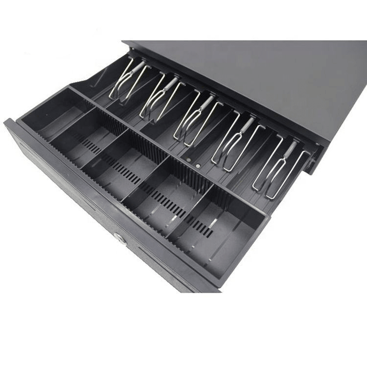 Grandse Metal Cash Drawer – 5 Cash & 5 Coin Compartments | Black - Grandsell