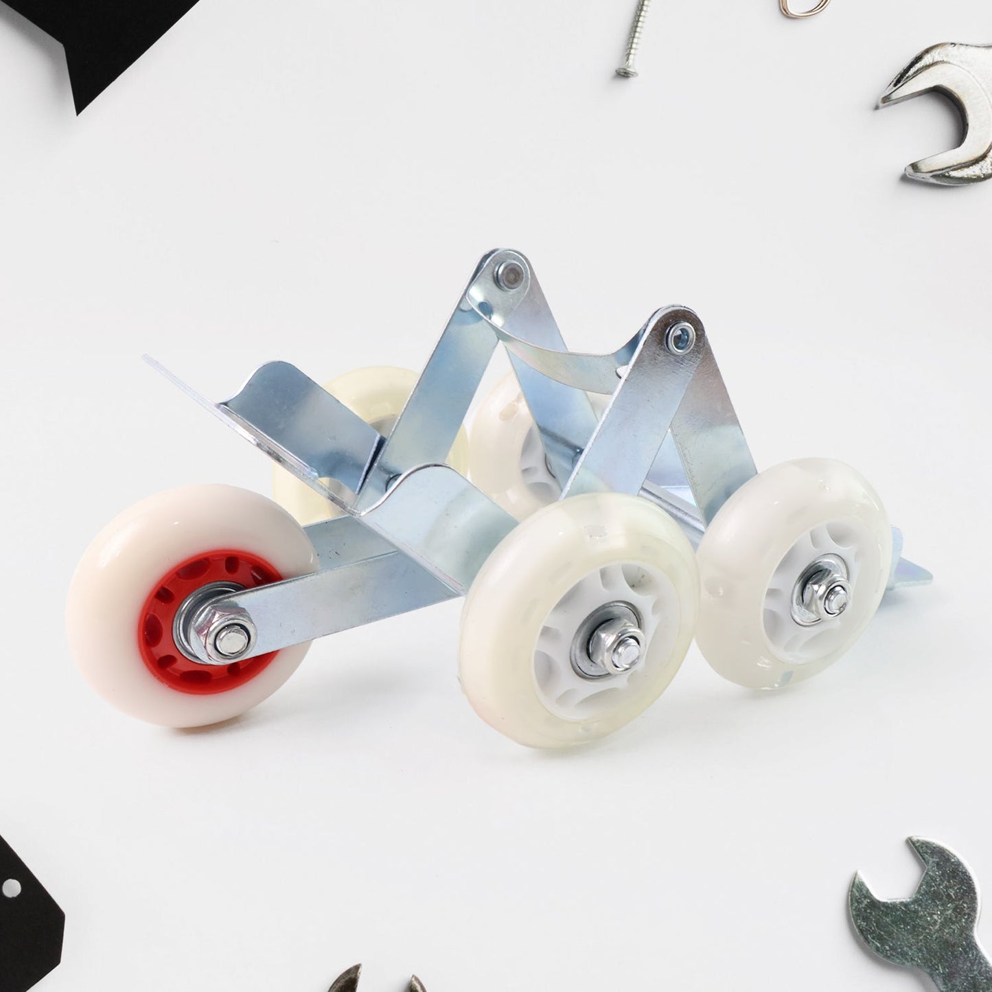 Heavy - duty Motorcycle Front Wheel Parking Roller Stand (1 Pc) - Grandsell