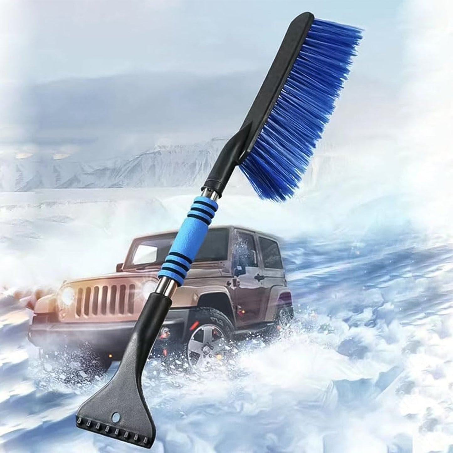 Ice Scraper Car Snow Brush 2 In 1 Comfortable Grip (1 Pc 67 Cm Long) - Grandsell