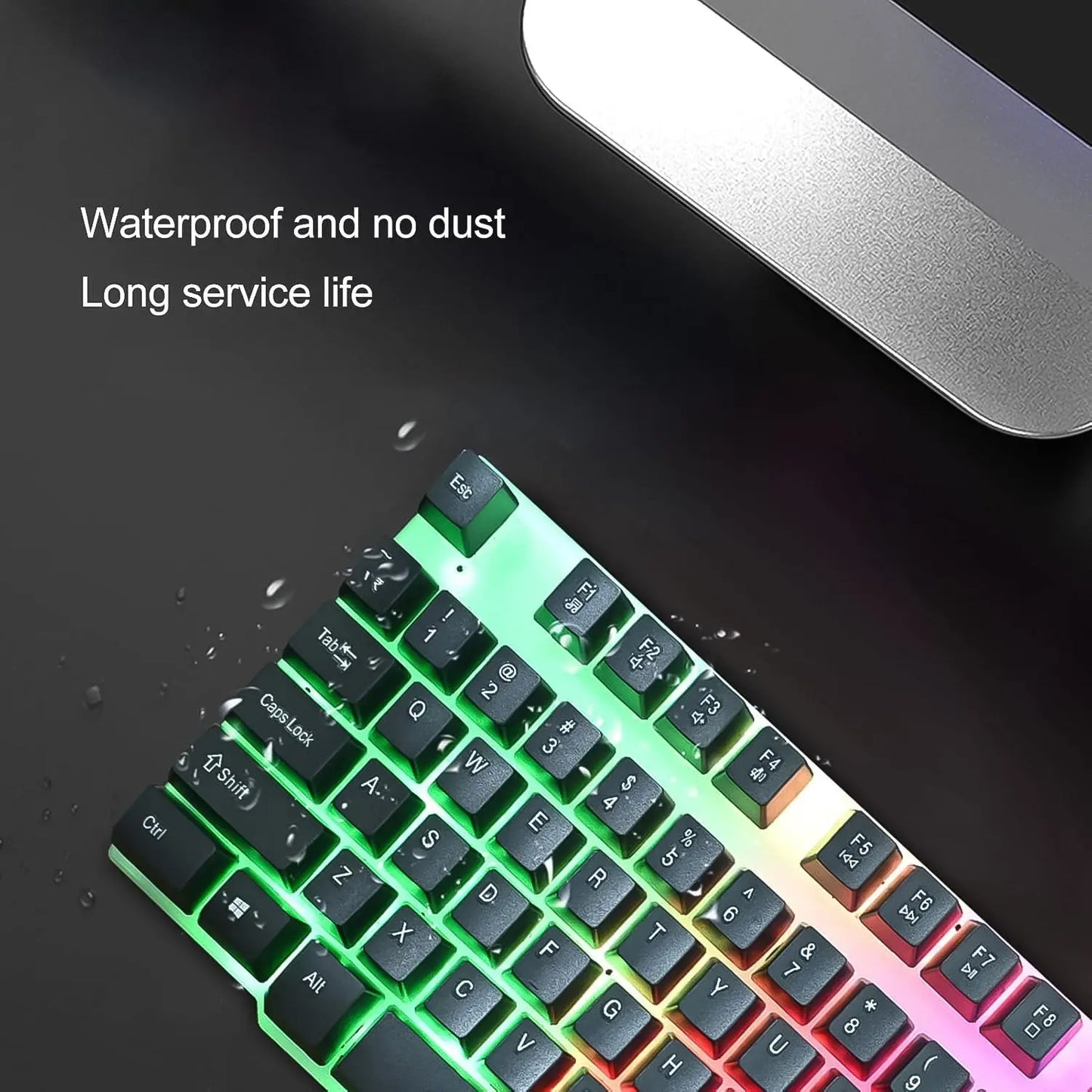 Key Colorful Lighting Keyboard Mouse Set (2 Pc Set) - Grandsell