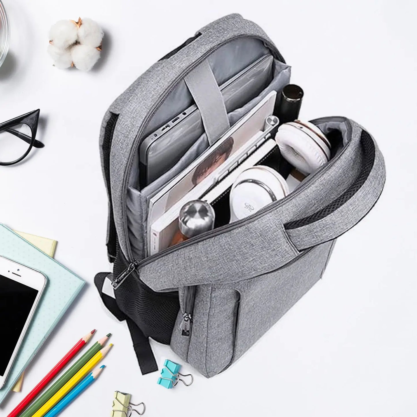 Laptop Bag With Adjustable Shoulder Strap Storage Pockets Lightweight Water - resistant Travel - friendly Bag Office Bag School Bag College Bag Business Bag - Grandsell