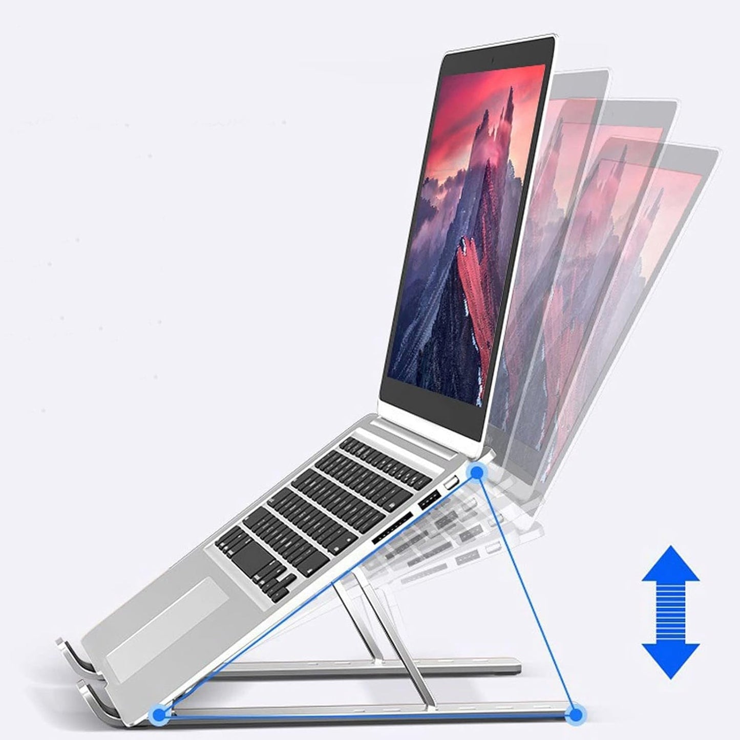 Metal Portable Laptop Stand With 7 Adjustable Angles (1 Pc) - Grandsell