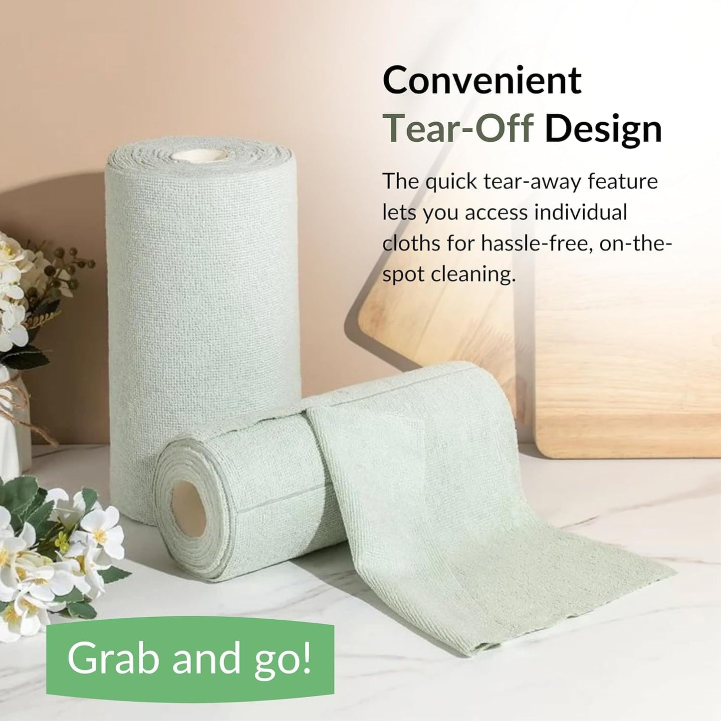Microfiber Cleaning Cloth Roll – Super Absorbent, Lint - Free & Reusable Cleaning Cloths | Grandsell - Grandsell