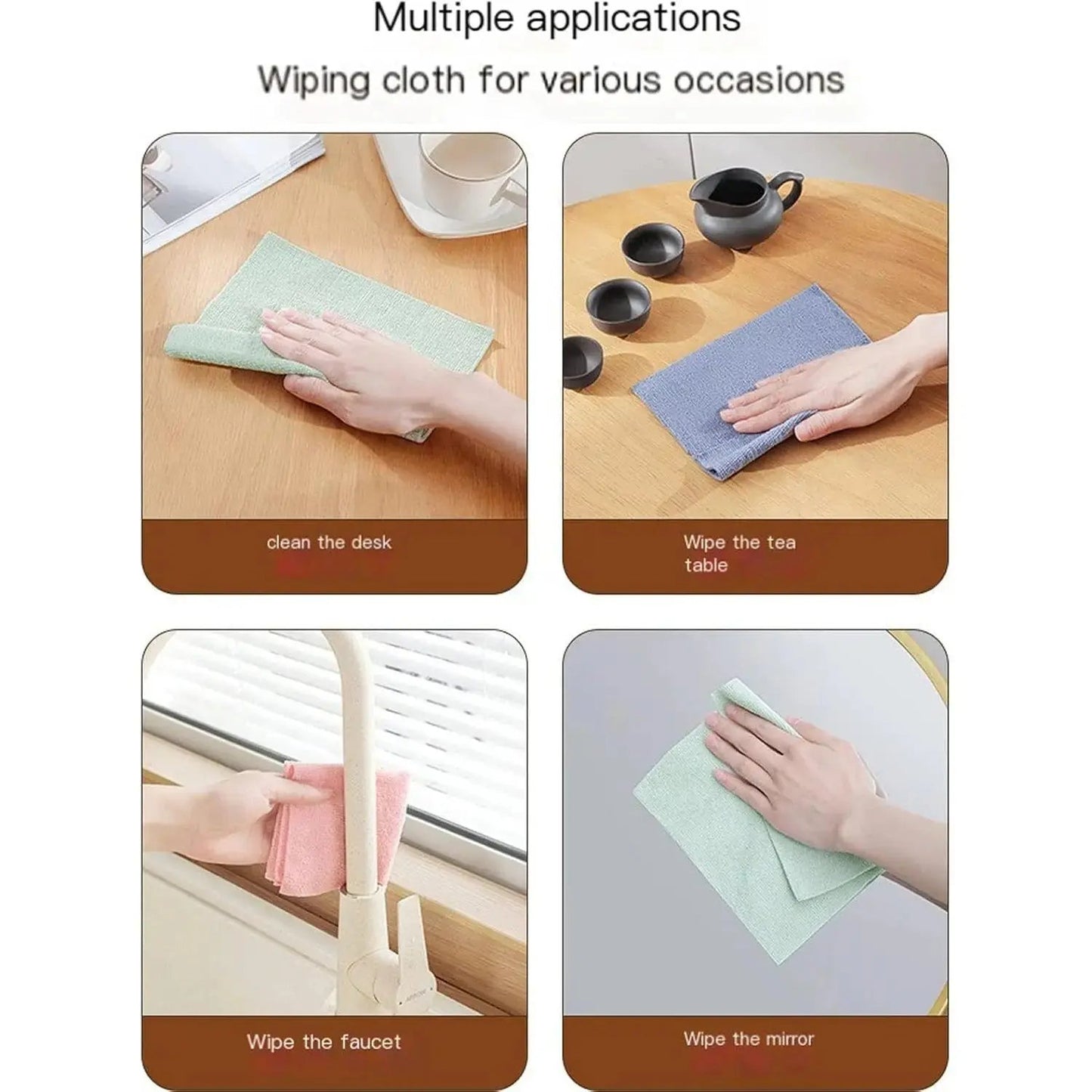 Microfiber Cleaning Cloth with Storage Box – 10 Pcs Magic Wipe Set for Mobile, Laptop, Camera & Glass Cleaning - Grandsell