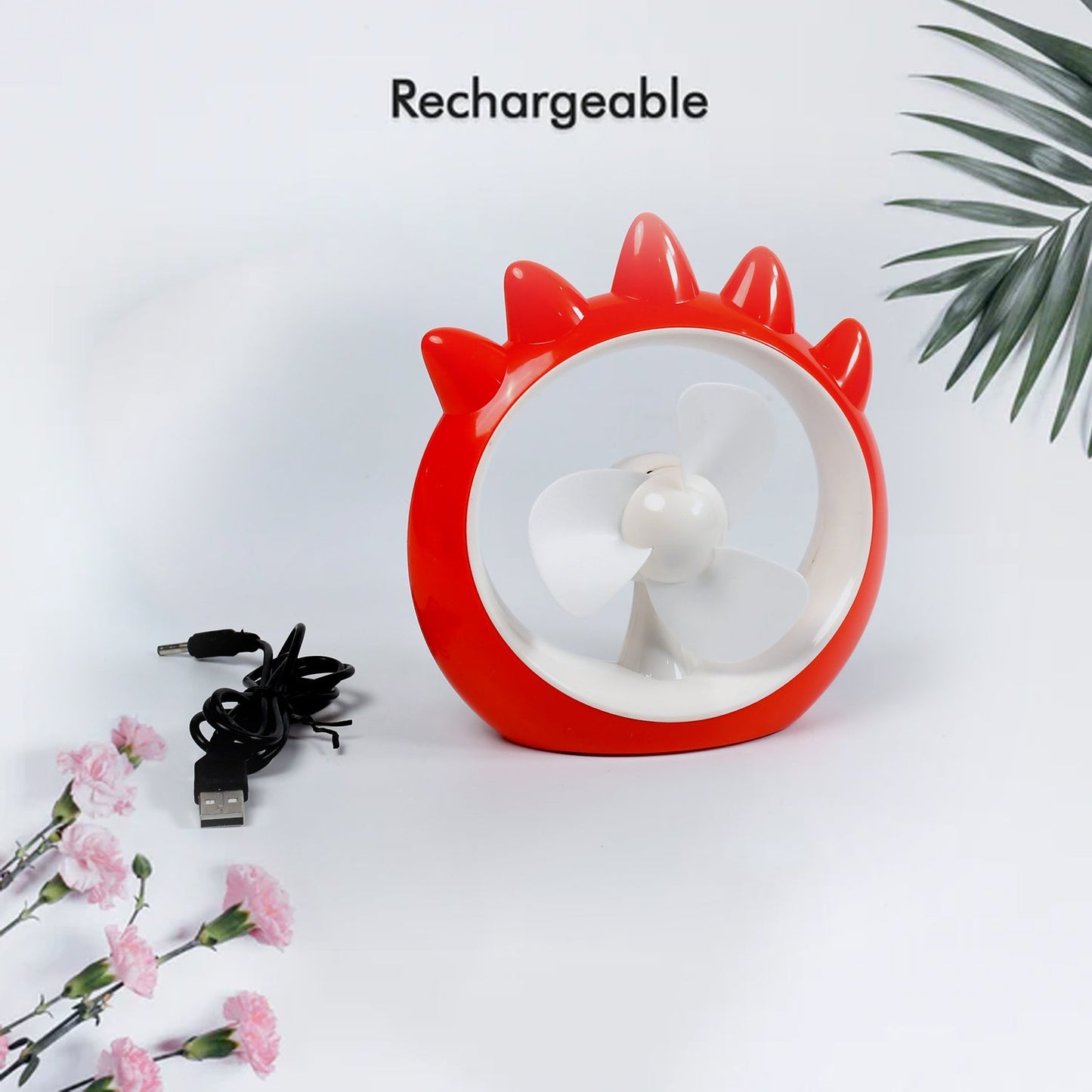 Mini Desktop Rechargeable USB Fan | Portable Handheld Table Cooling Fan for Home Office Car - Grandsell