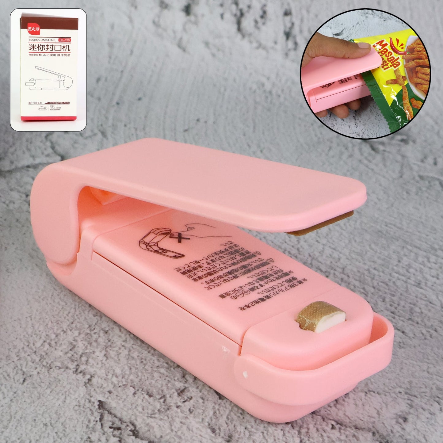 Mini Sealing Machine Plastic Bag Sealer Portable Mini Super Seal Packing Plastic Bag Tool Sealing Machine Hand Held Heat (1pc) - Grandsell
