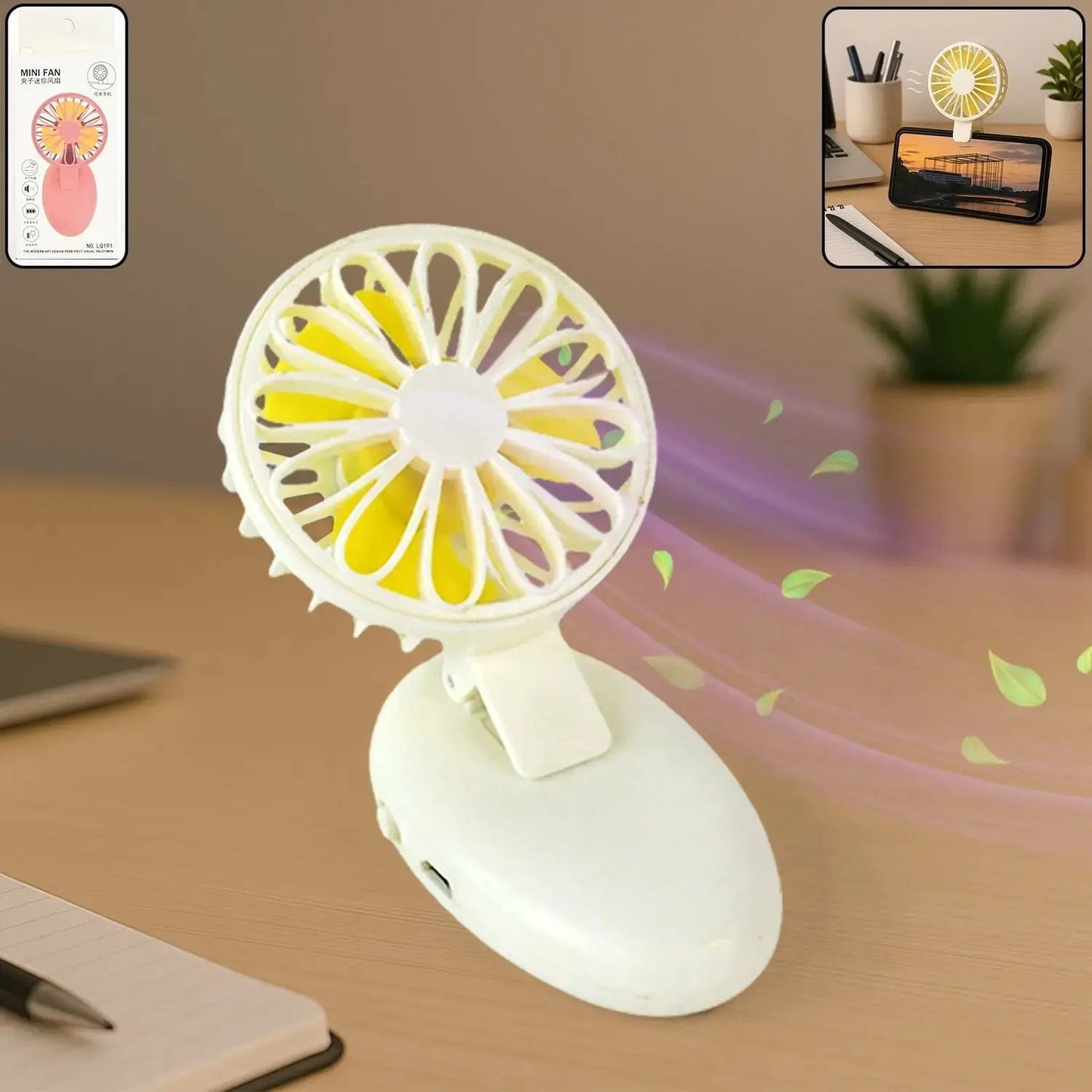 Mini Usb Handheld Fan Portable Rechargeable Mini Fan For Home Office Travel And Outdoor Use (1 Pc) - Grandsell