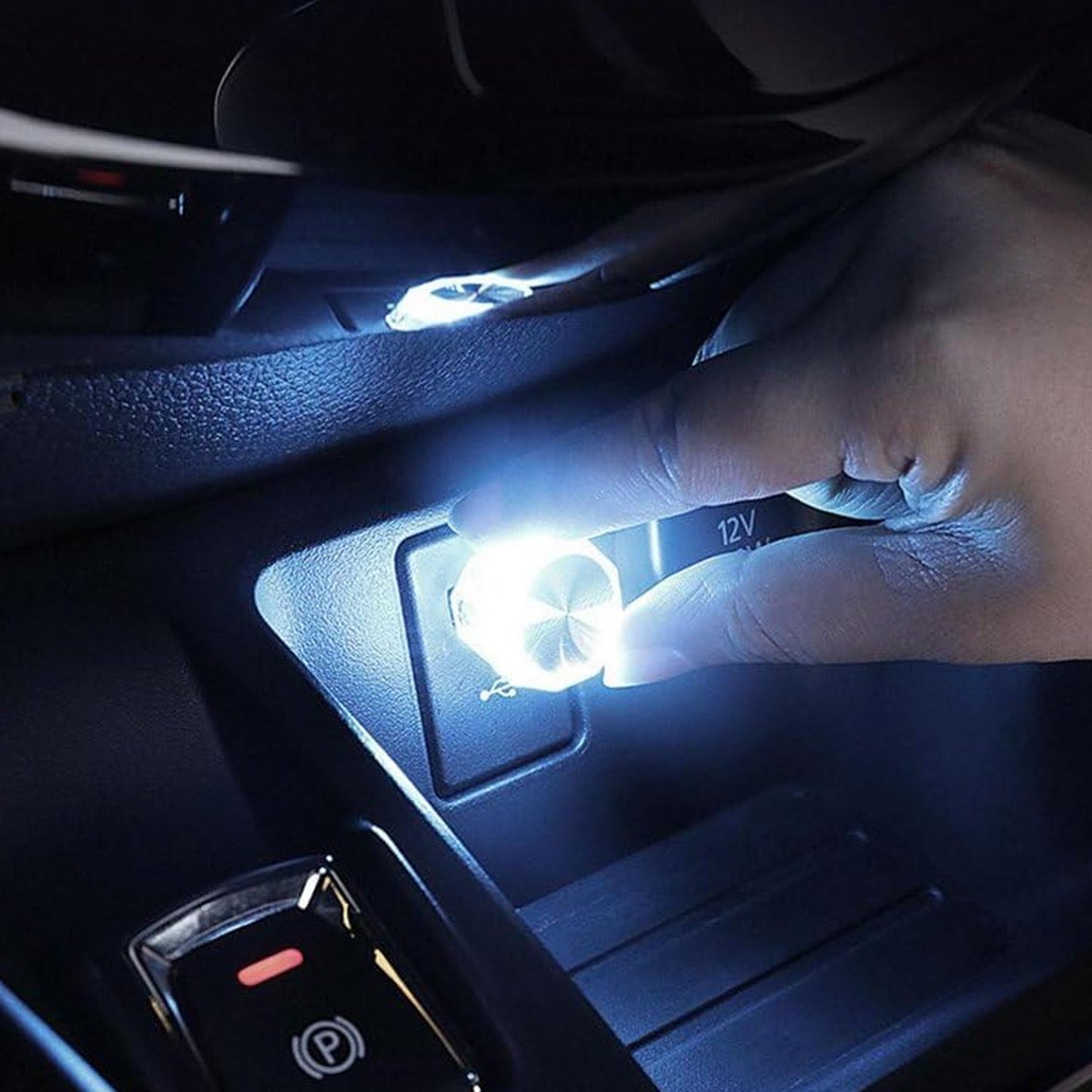 Mix Color Diamond Shape Car Mini Usb Led Environmental Lights For Car And Home Decoration Led Light Mini Usb Led Night Lights Car Interior Atmosphere Lamp Car Light(White - color) - Grandsell