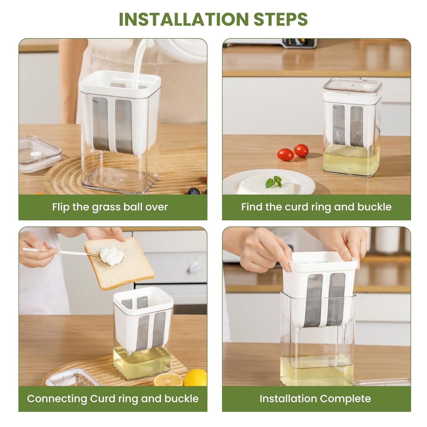 Multifunctional Yogurt Filter with Fine Mesh Strainer – Greek Yogurt & Hung Curd Maker | Grandsell - Grandsell