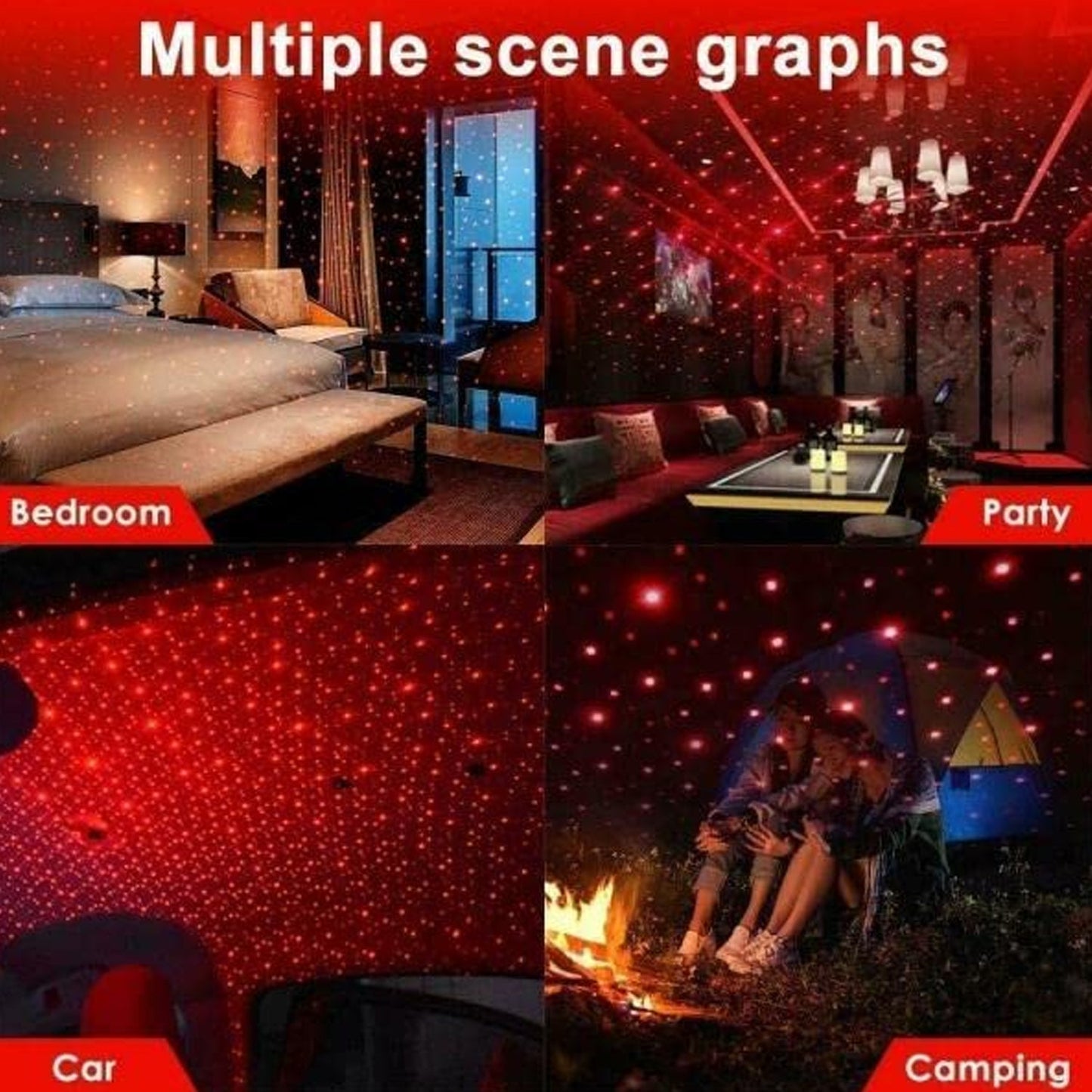 Multipurpose Laser Light Light Galaxy Night Sky Ambiance Laser Micro Projector A - Grandsell