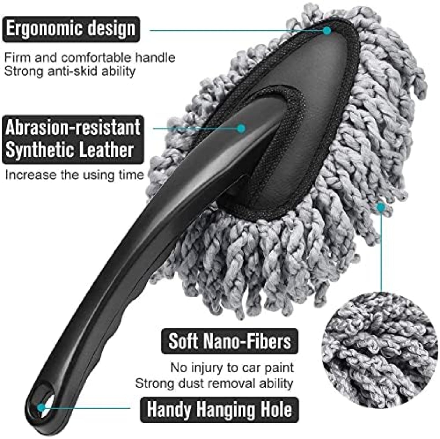 Plastic Multi-Functional Car Duster Cleaning Brush – Dust & Dirt Mop Tool - Grandsell