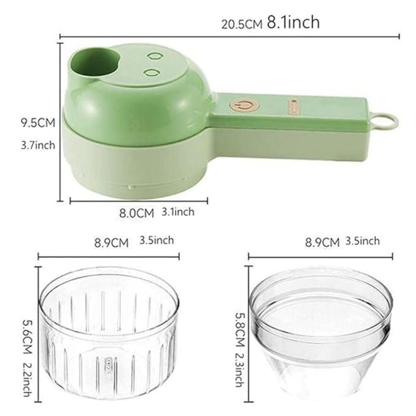 Portable Electric Vegetable Cutter Set – 4 - in - 1 USB Rechargeable Mini Chopper & Food Prep Tool - Grandsell