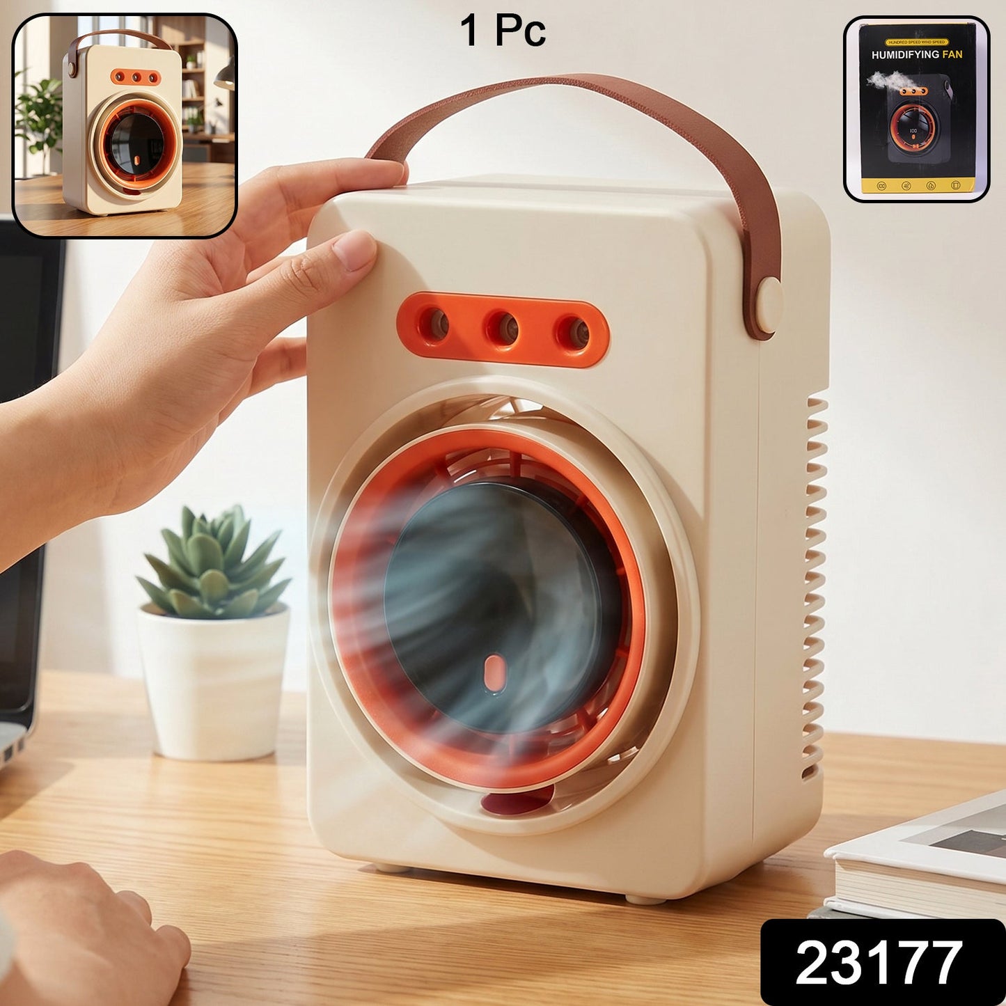 Portable Humidifying Air Cooling Fan With Display (1 Pc) - Grandsell