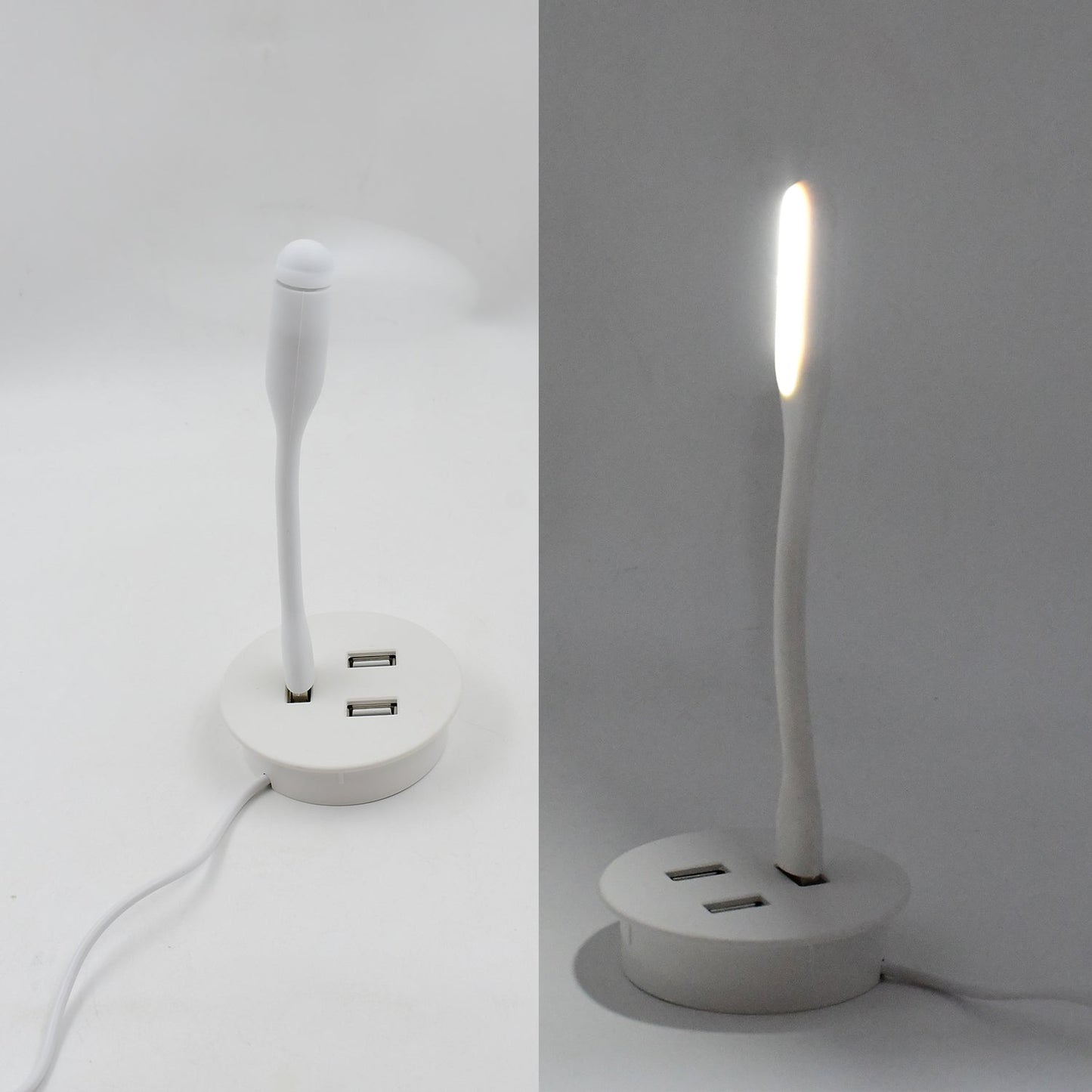 Portable Mini Usb Fan Usb Ligh Usb 3 Hub Port Combo - Grandsell
