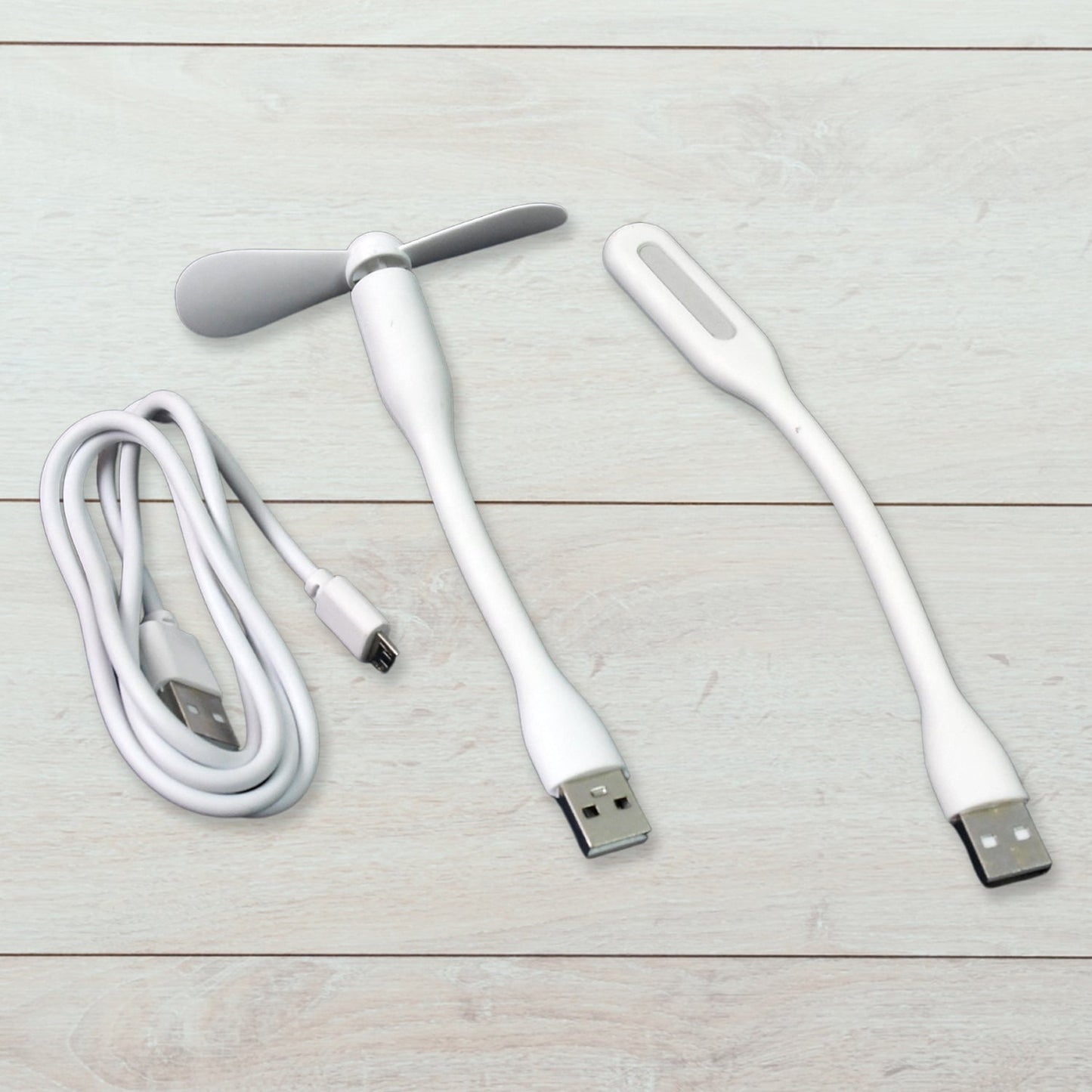 Portable Mini Usb Fan Usb Light Micro Usb Cable (3 Pcs Set) - Grandsell