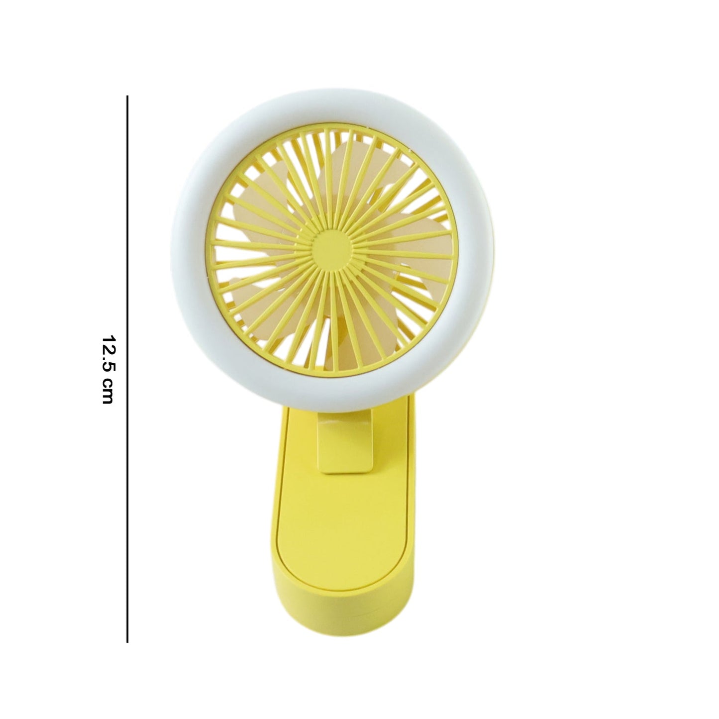 Portable Rechargeable Mini Table Fan With Led Light (1 Pc) - Grandsell