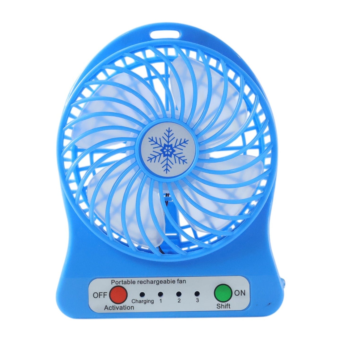 Portable Rechargeable Mini Table Fan With Led Light And Battery (1 Pc) - Grandsell